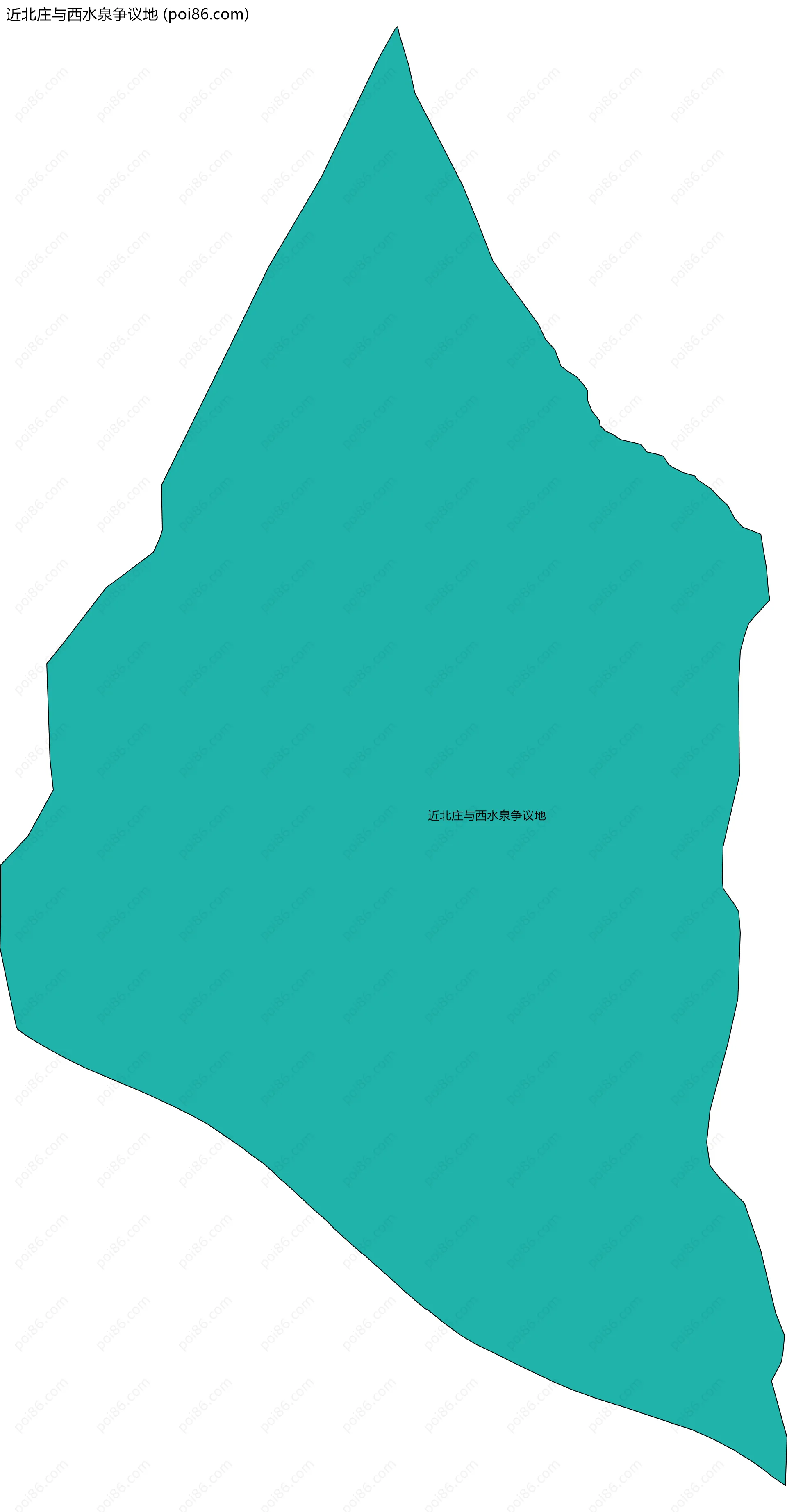 近北庄与西水泉争议地边界地图