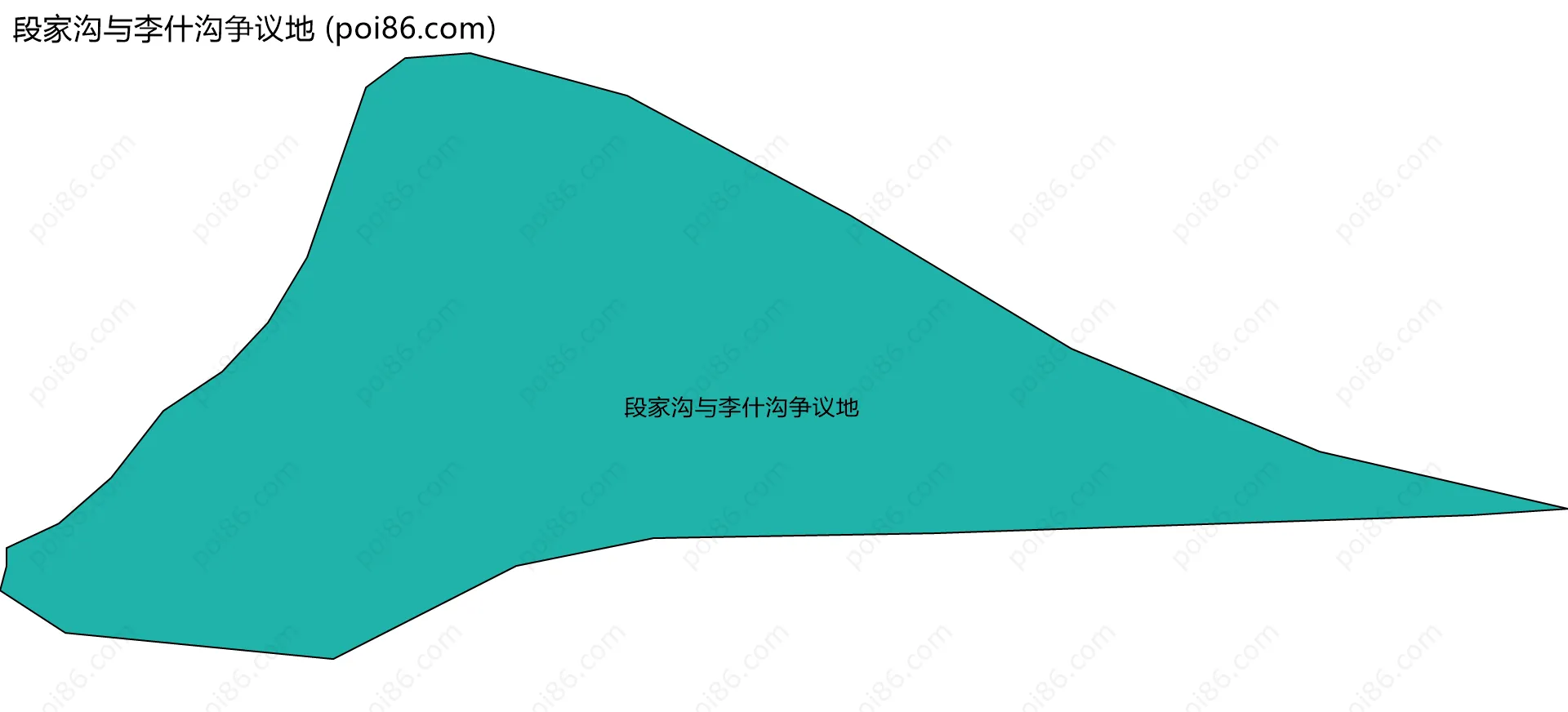 段家沟与李什沟争议地边界地图