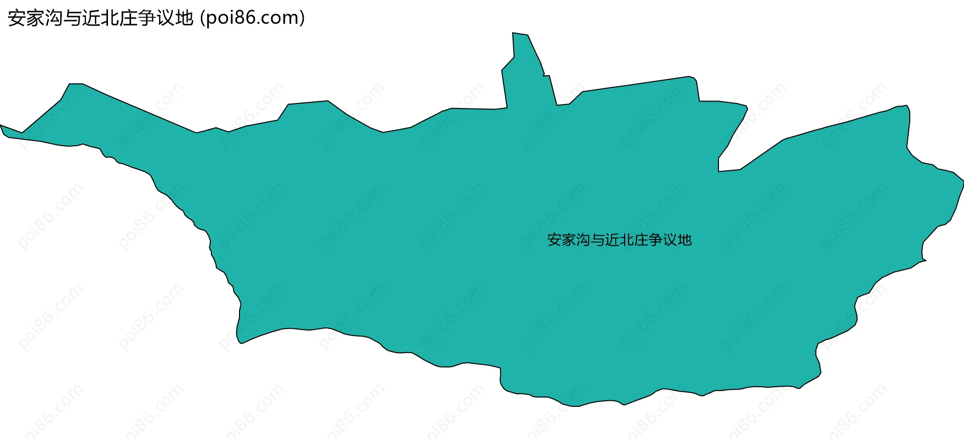 安家沟与近北庄争议地边界地图