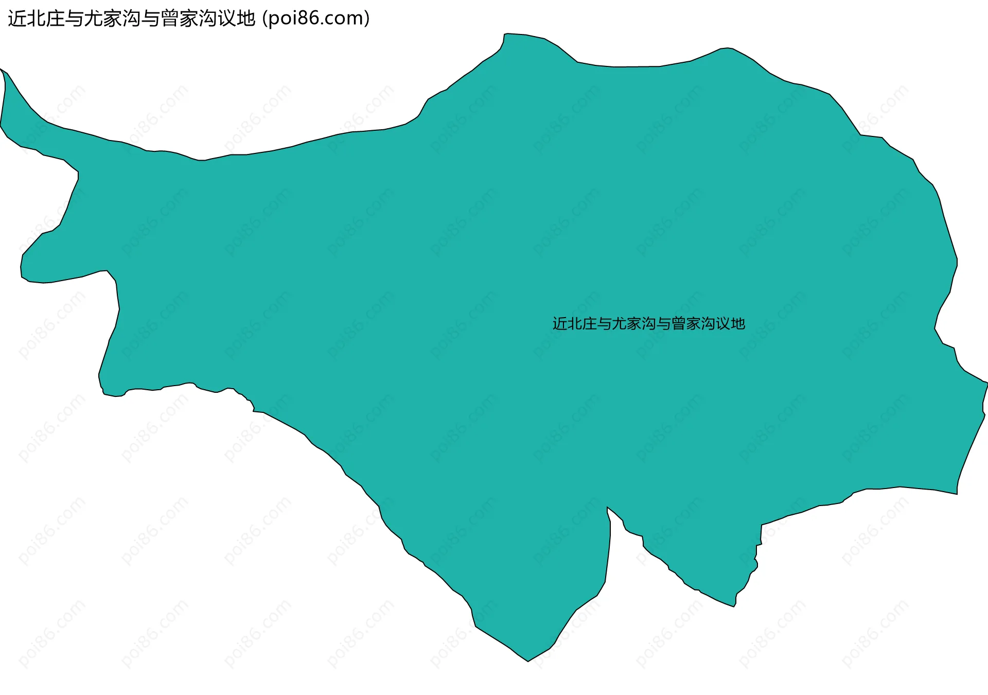 近北庄与尤家沟与曾家沟议地边界地图