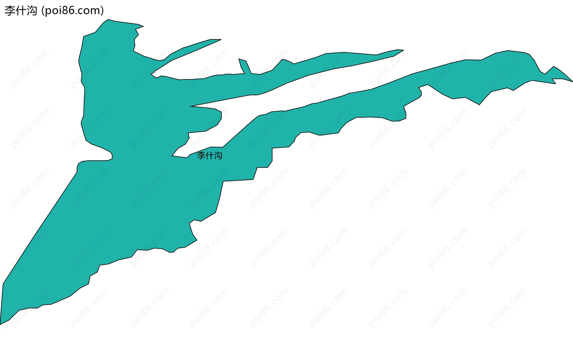 李什沟边界地图