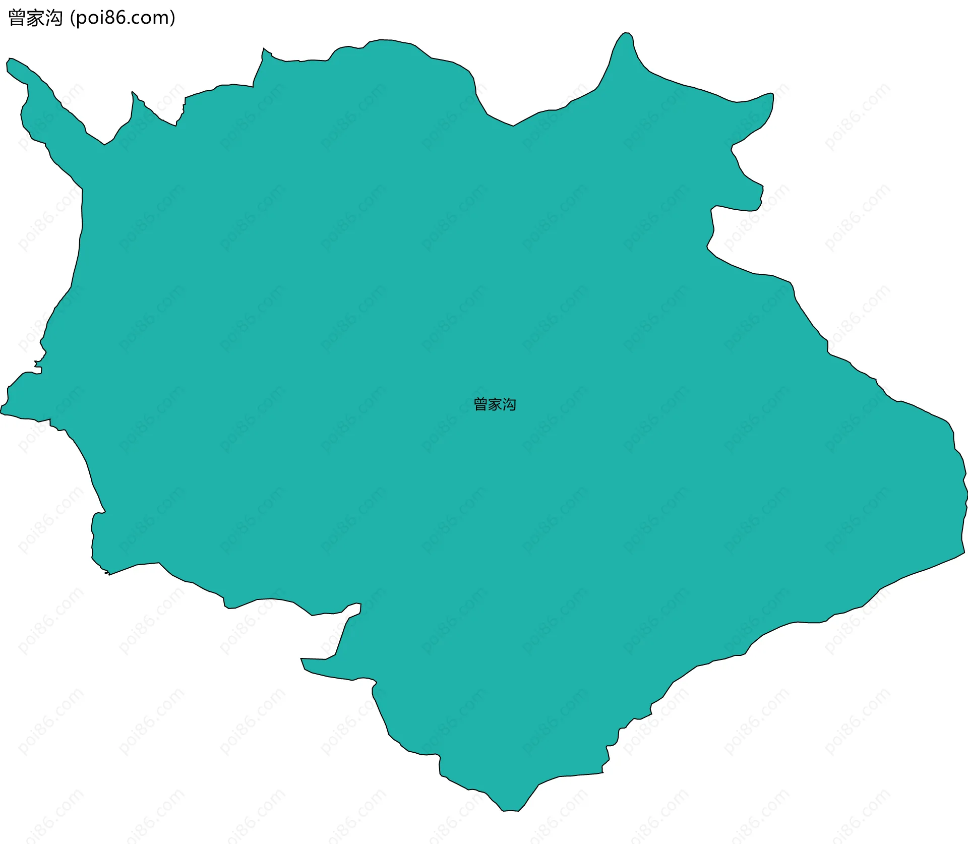 曾家沟边界地图