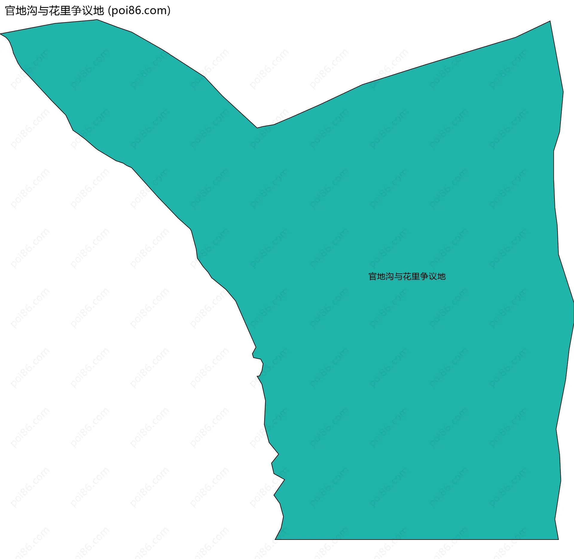 官地沟与花里争议地边界地图