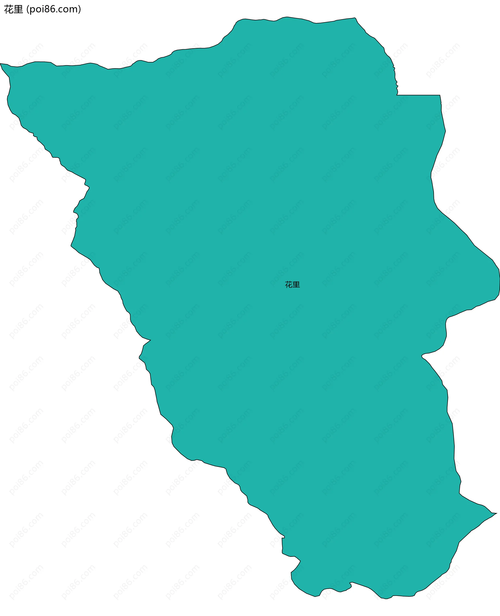 花里边界地图