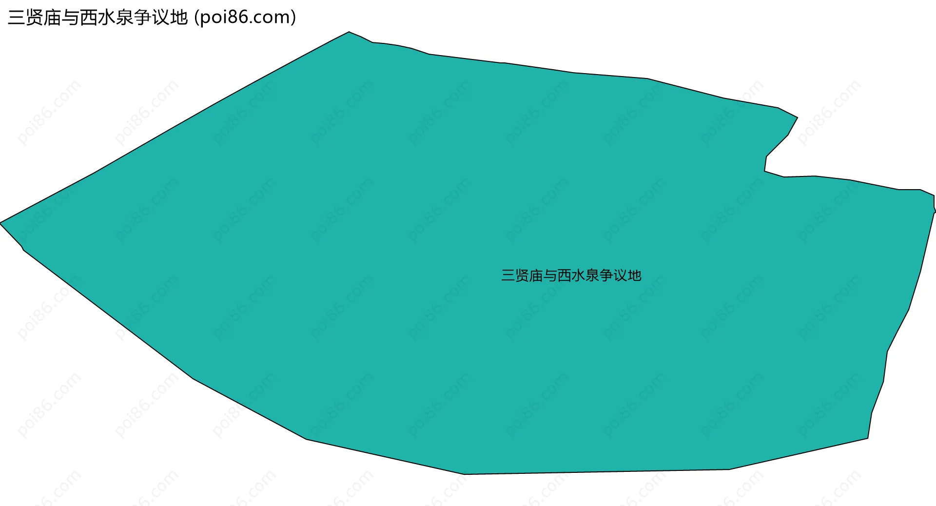 三贤庙与西水泉争议地边界地图
