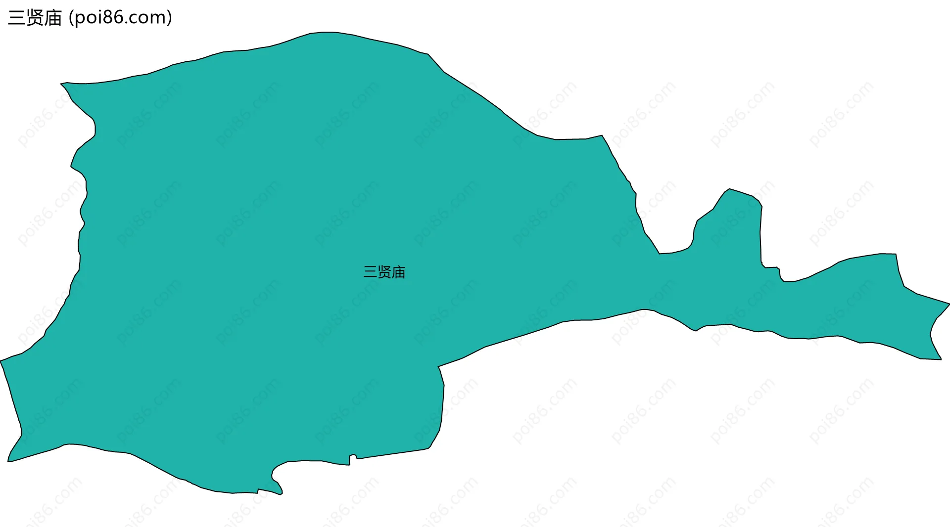 三贤庙边界地图