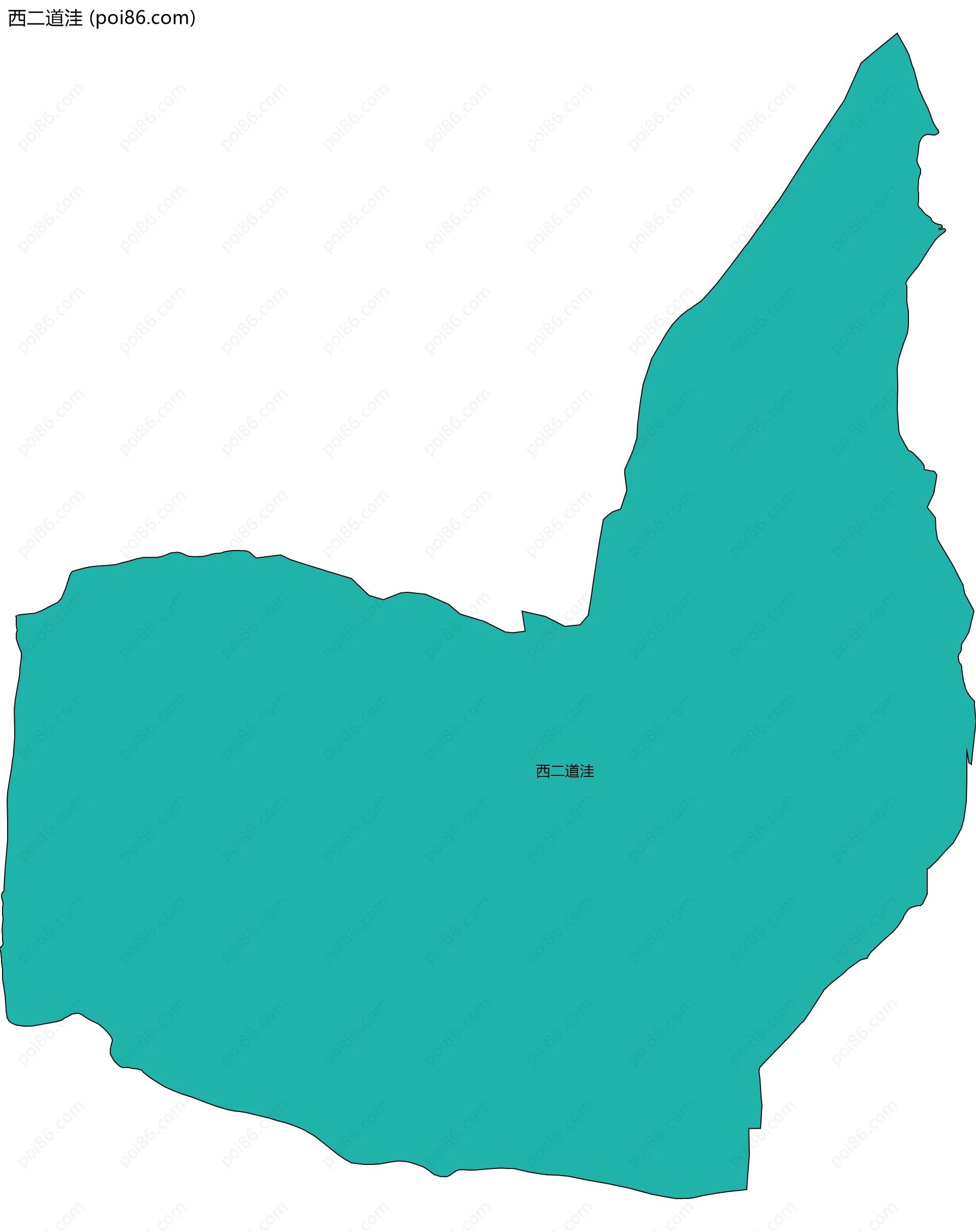 西二道洼边界地图