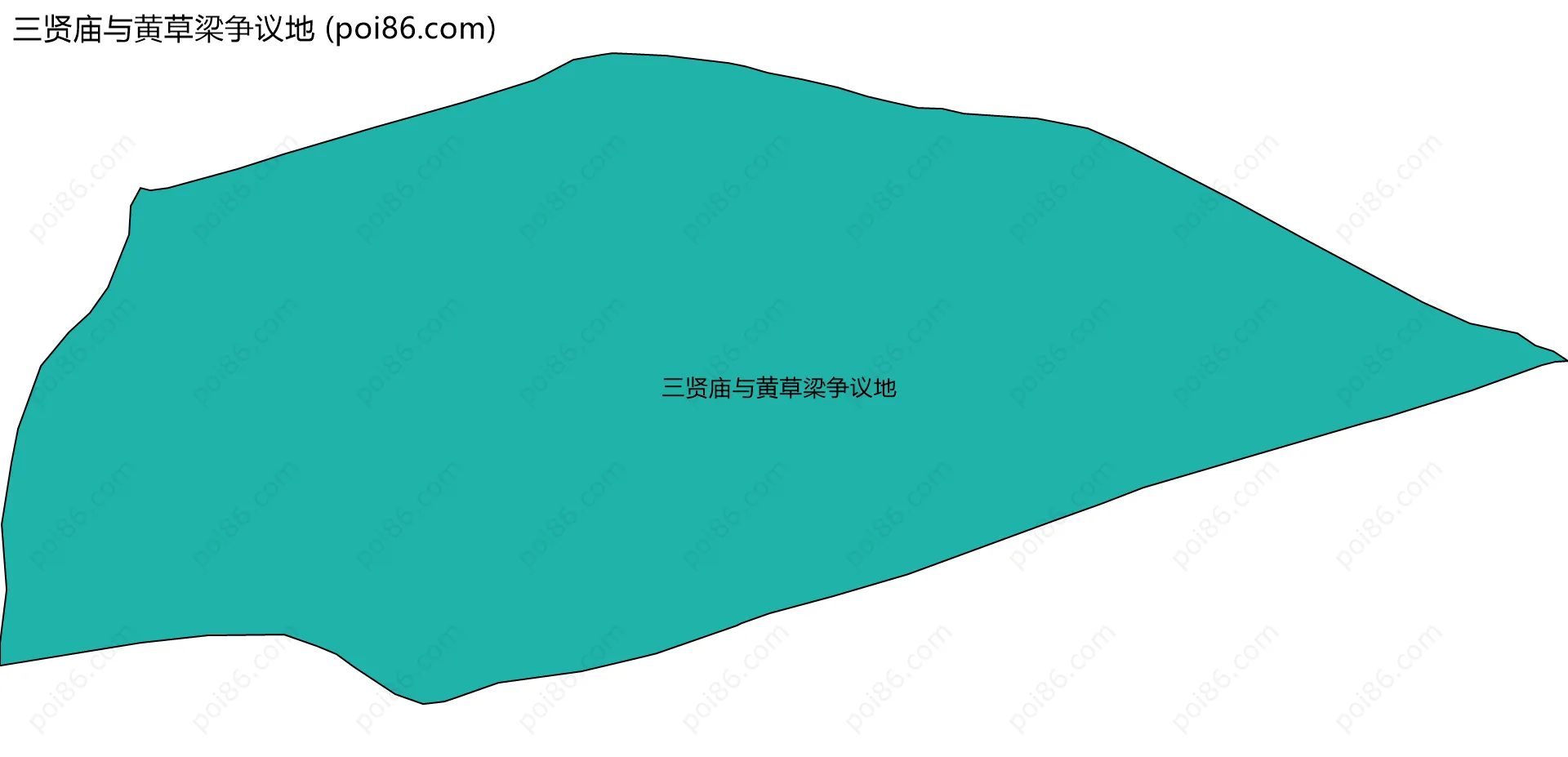 三贤庙与黄草梁争议地边界地图