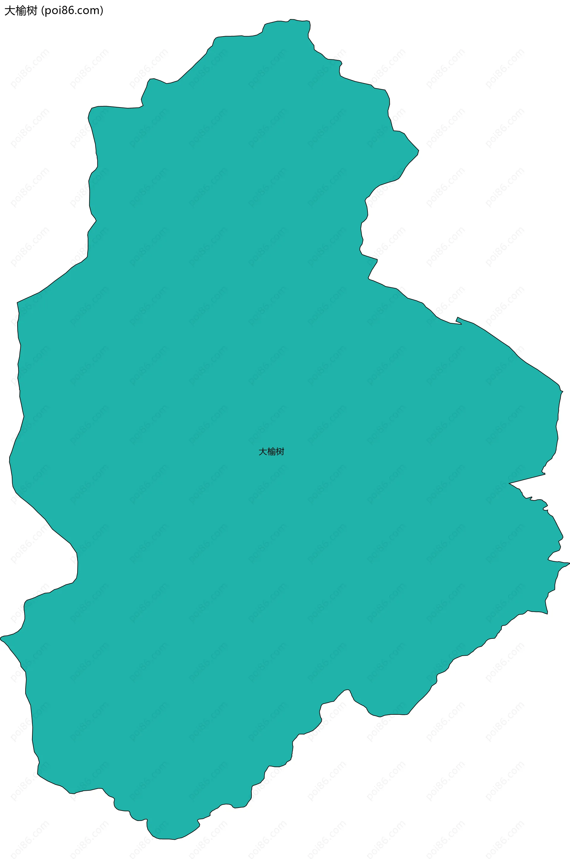 大榆树边界地图