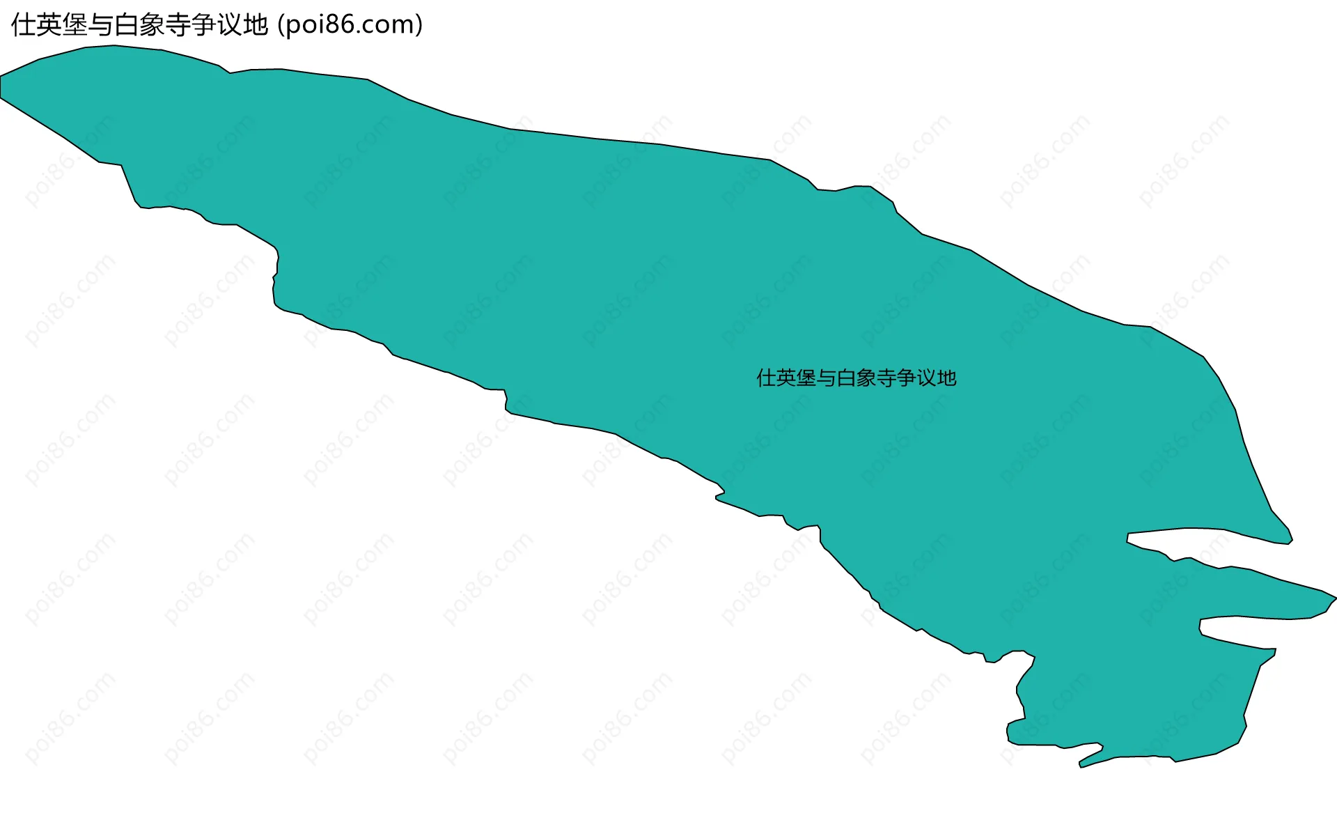 仕英堡与白象寺争议地边界地图