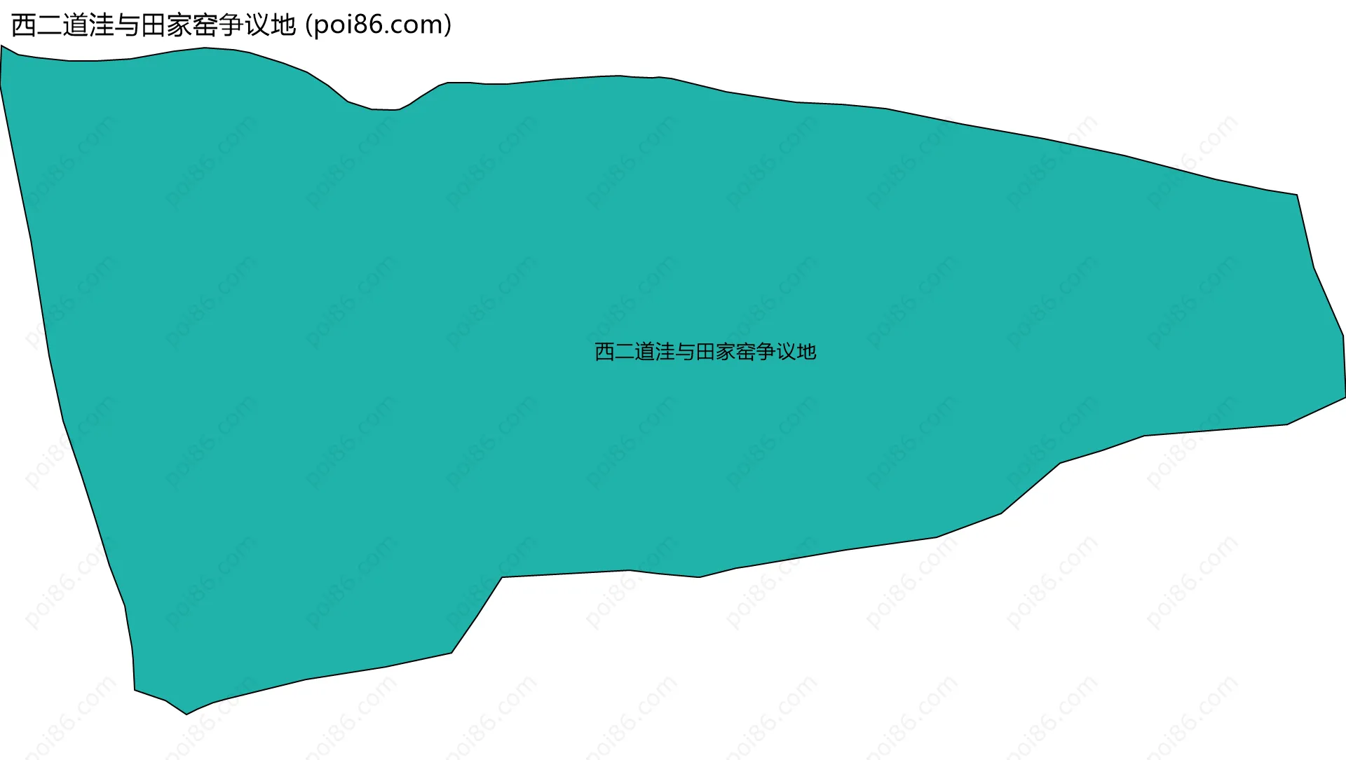西二道洼与田家窑争议地边界地图