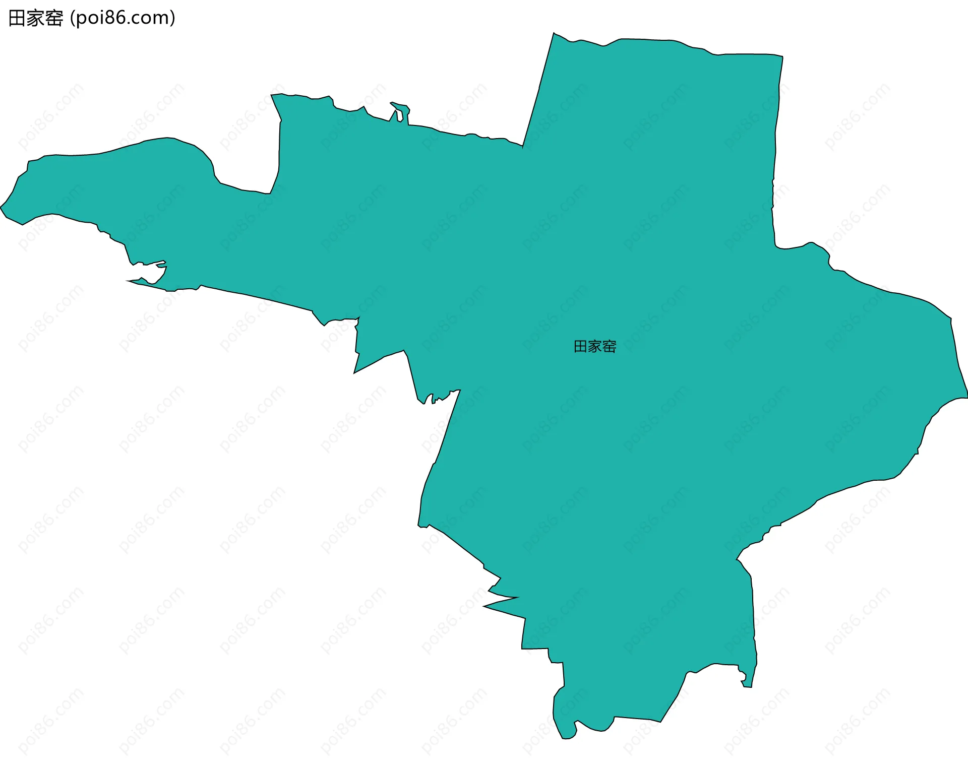 田家窑边界地图