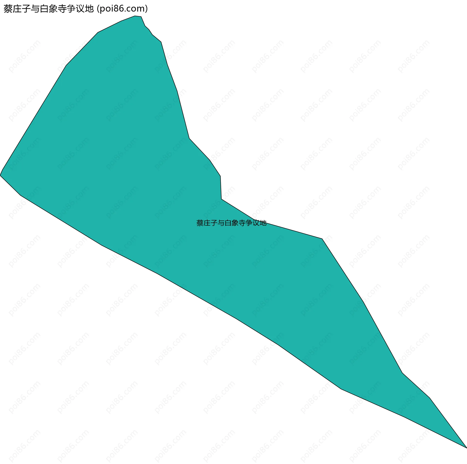 蔡庄子与白象寺争议地边界地图