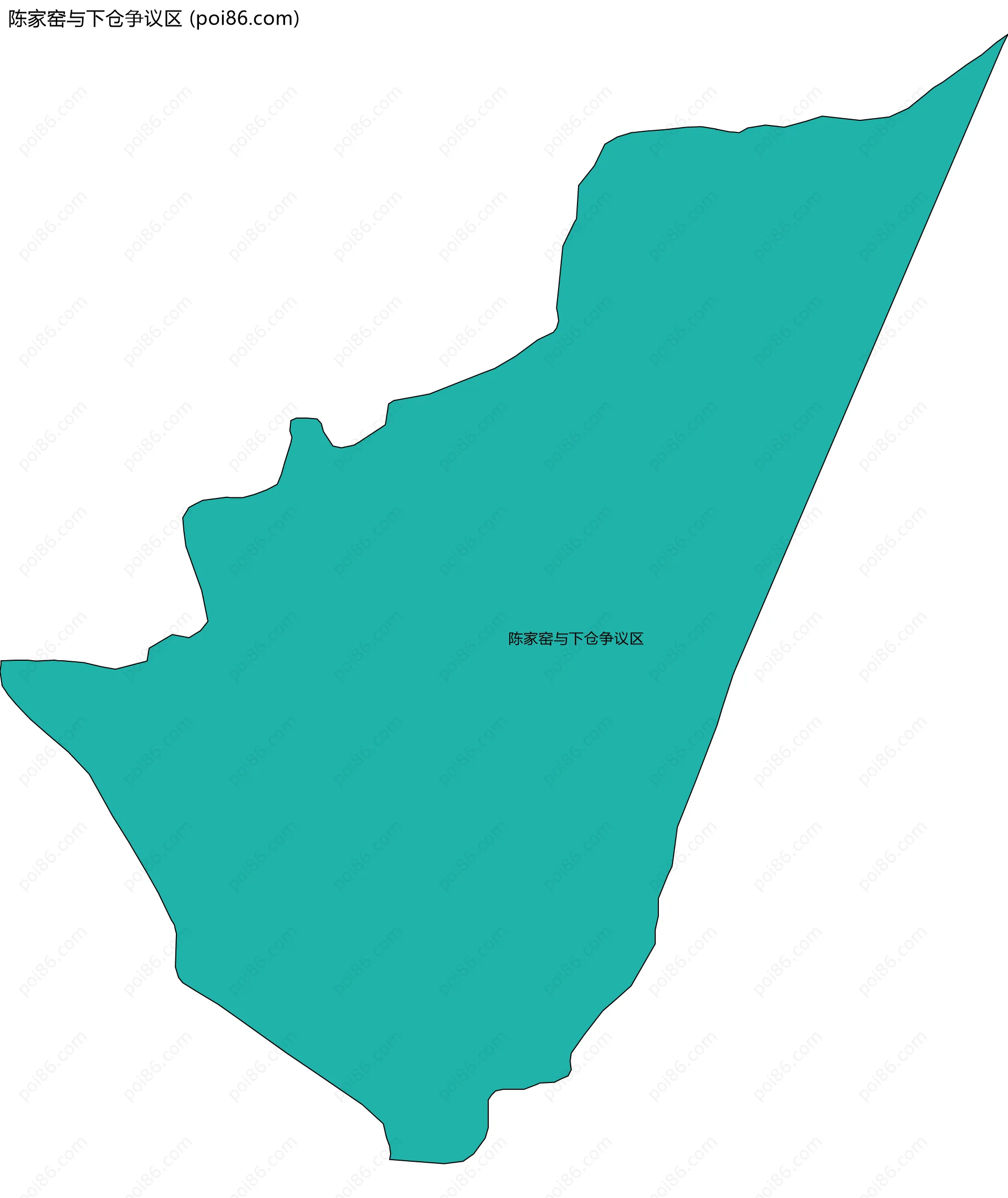 陈家窑与下仓争议区边界地图