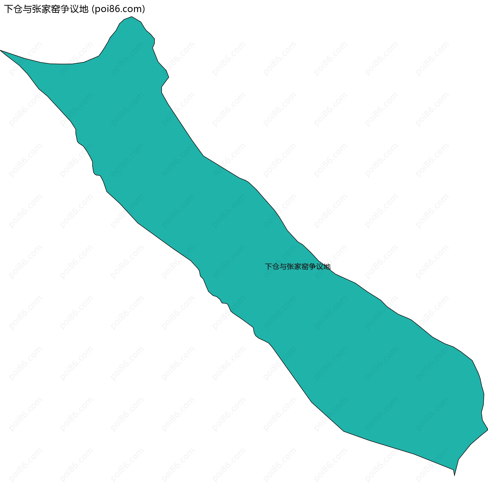 下仓与张家窑争议地边界地图