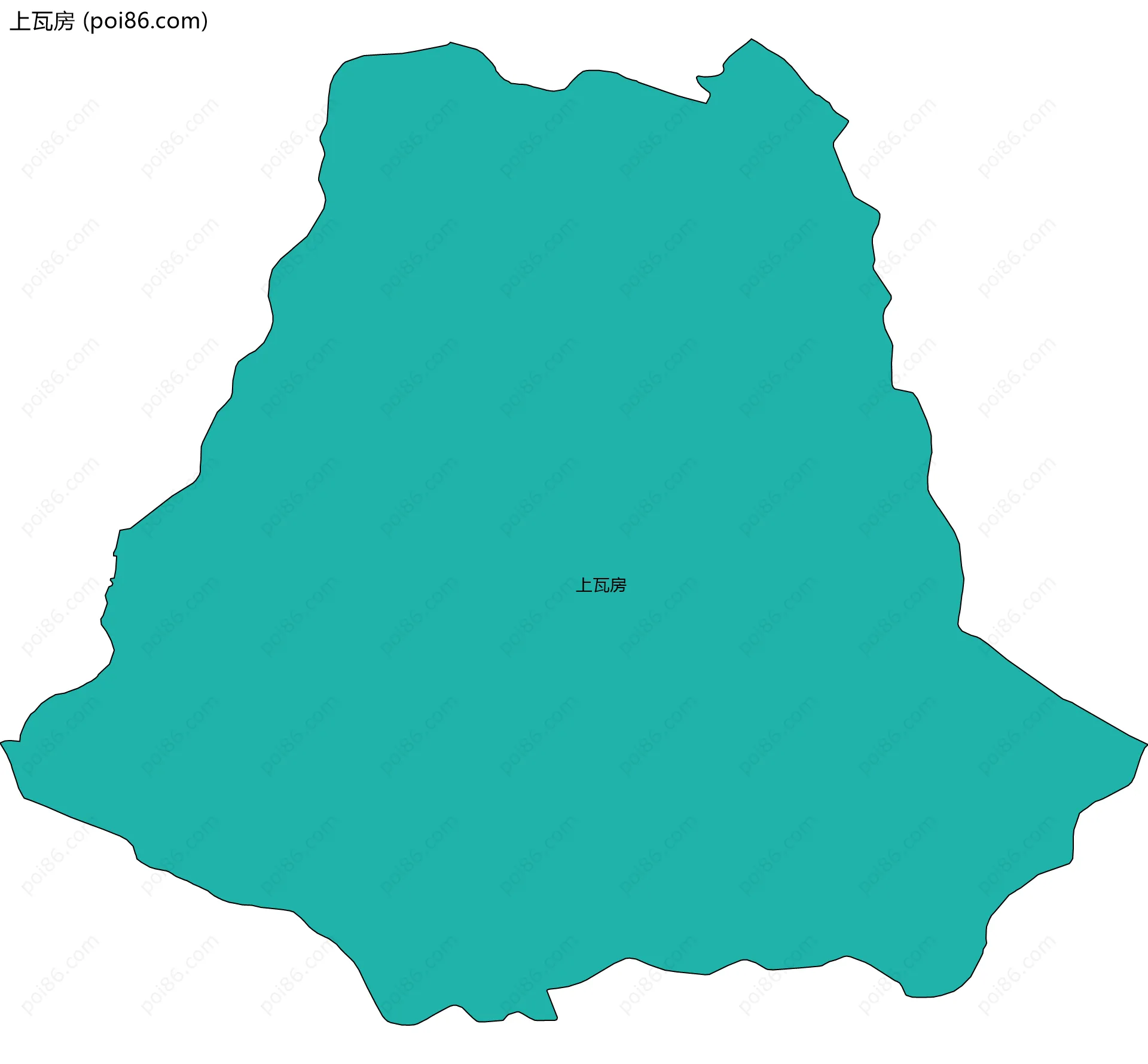 上瓦房边界地图