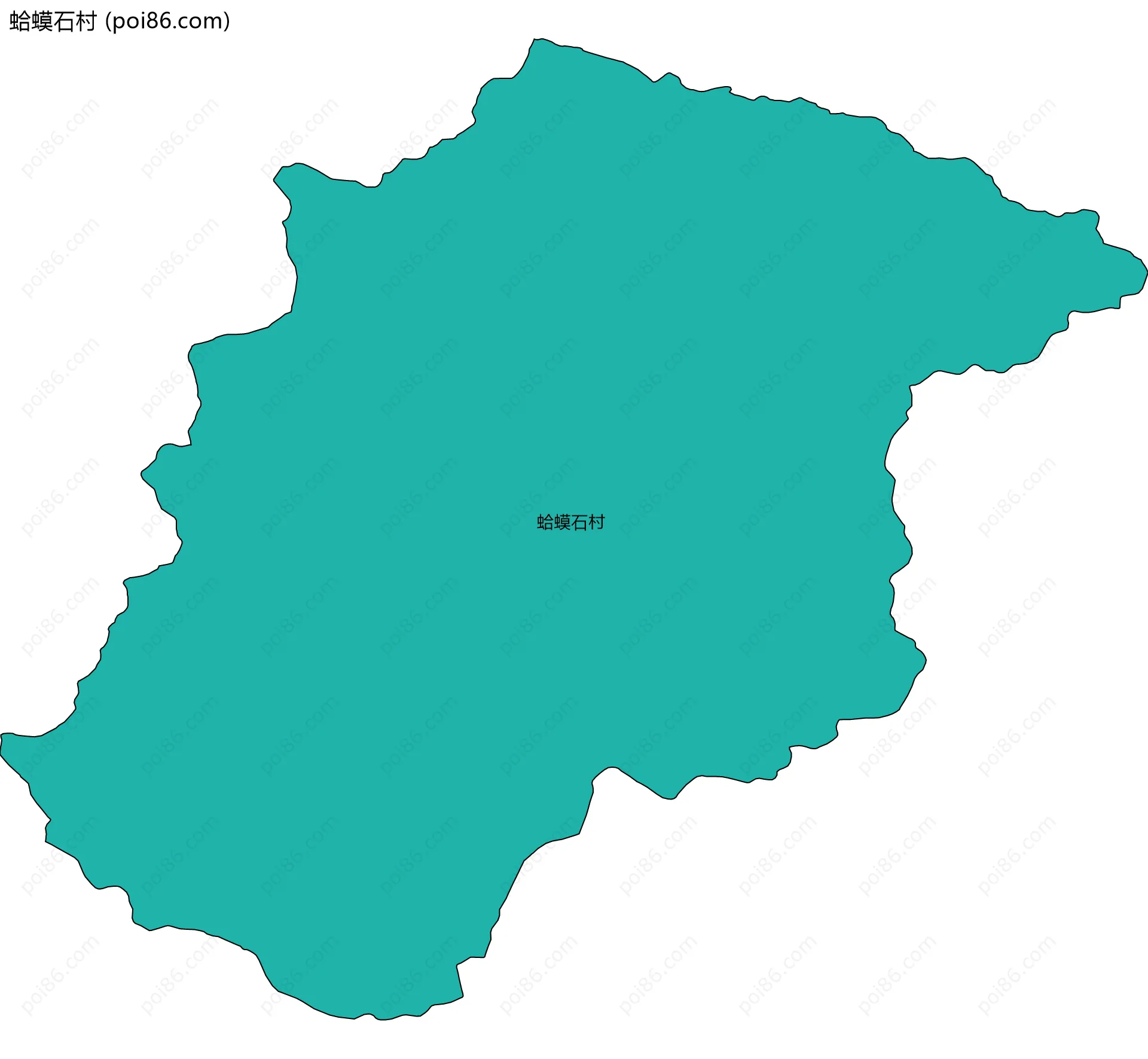 蛤蟆石村边界地图