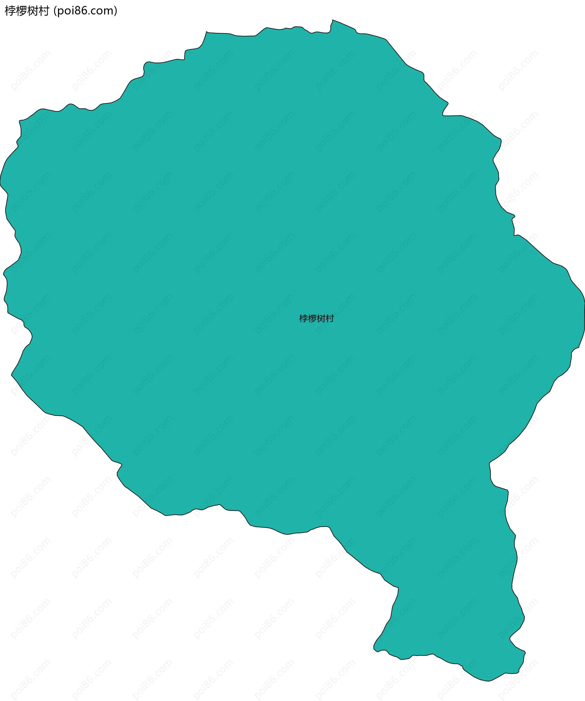 桲椤树村边界地图