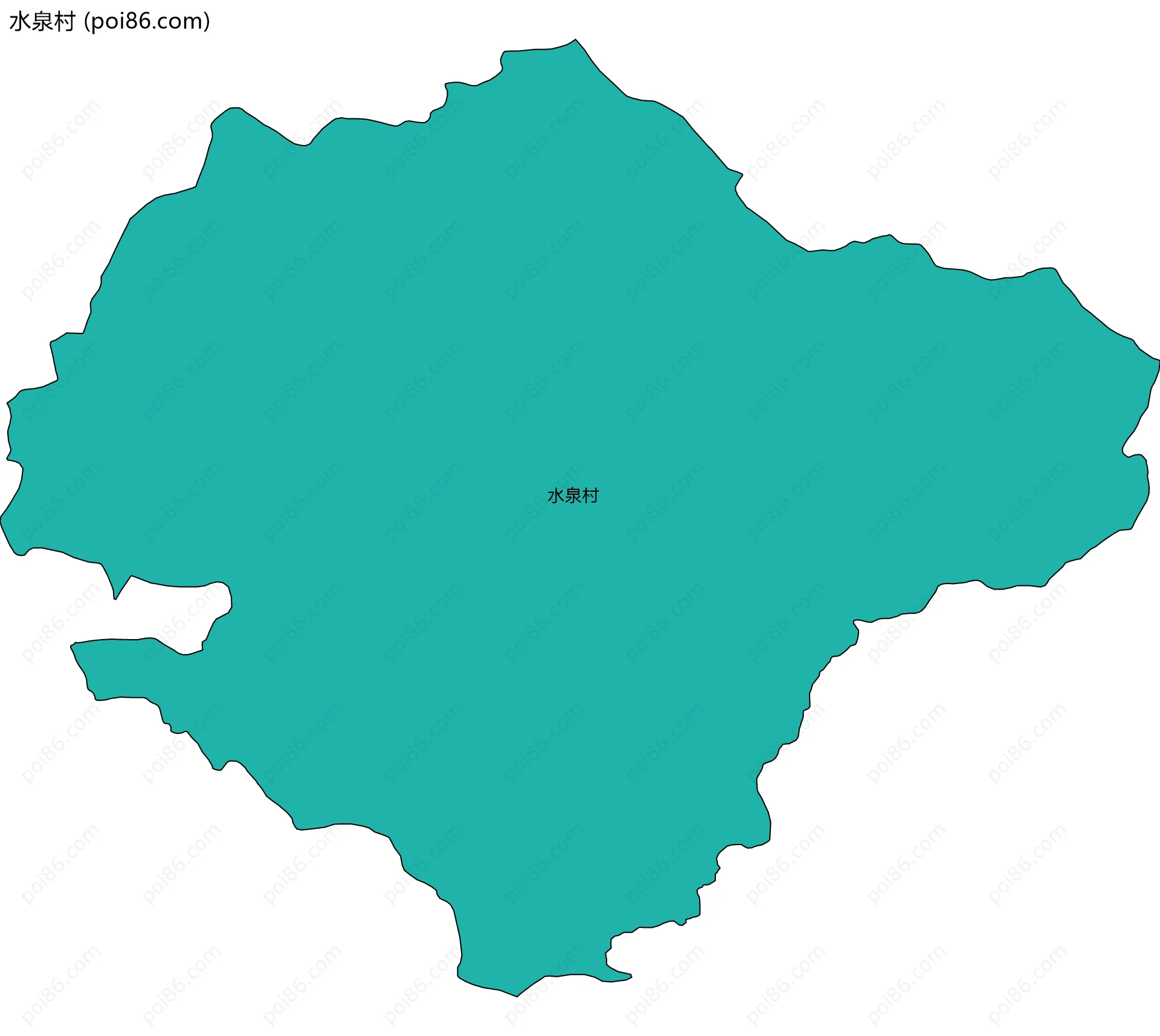 水泉村边界地图