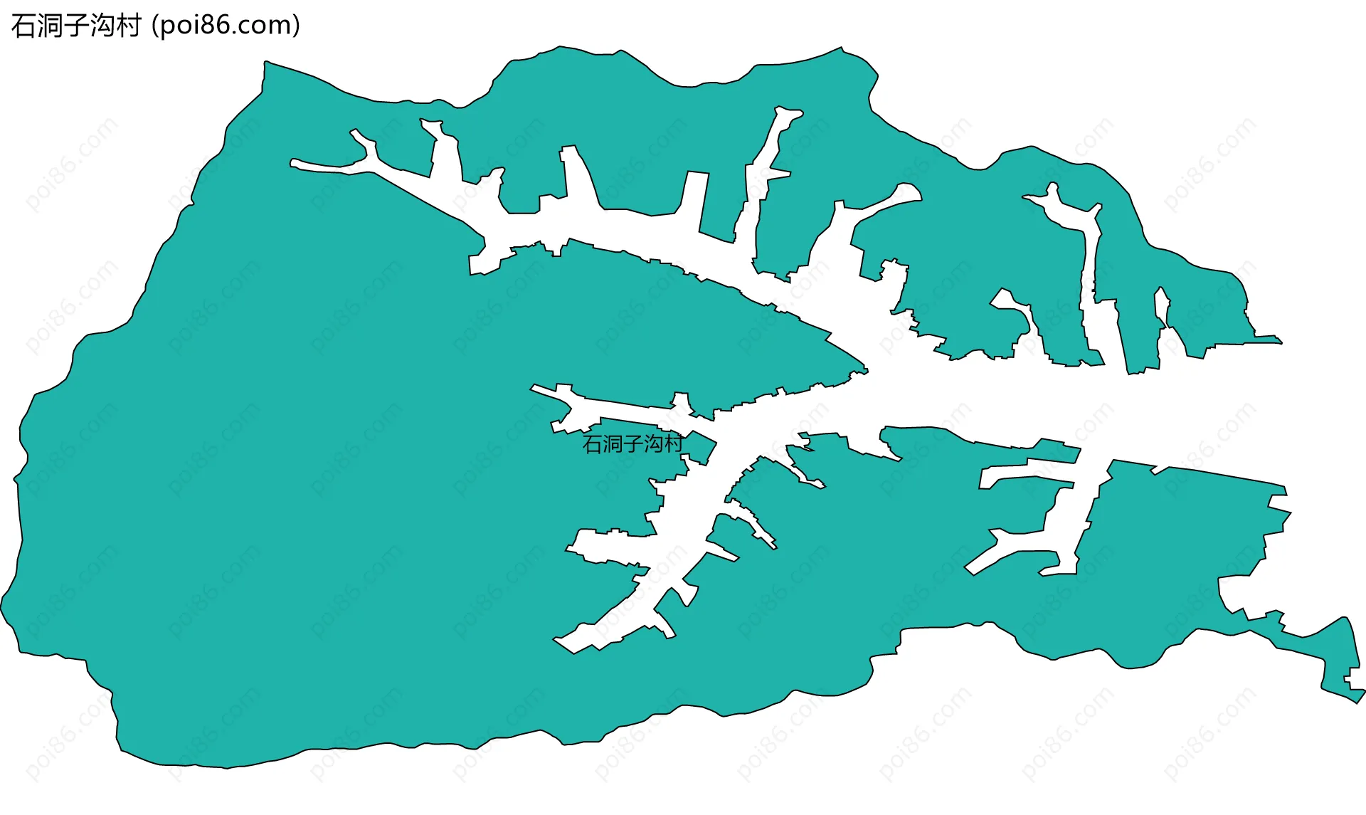 石洞子沟村边界地图
