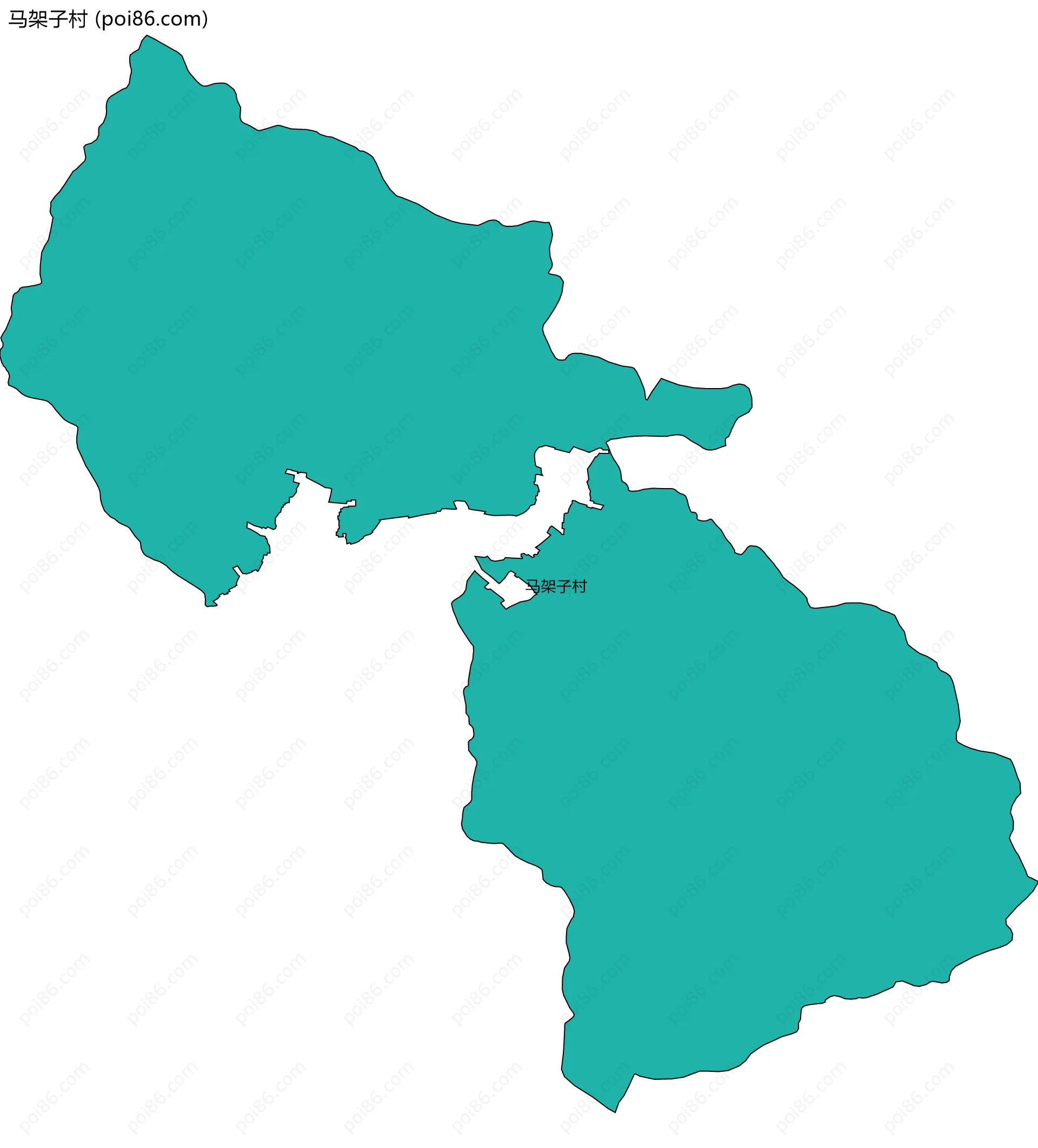 马架子村边界地图