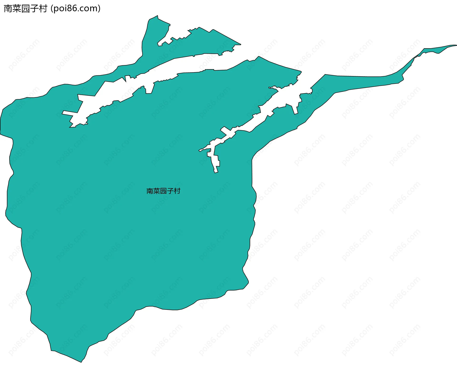 南菜园子村边界地图