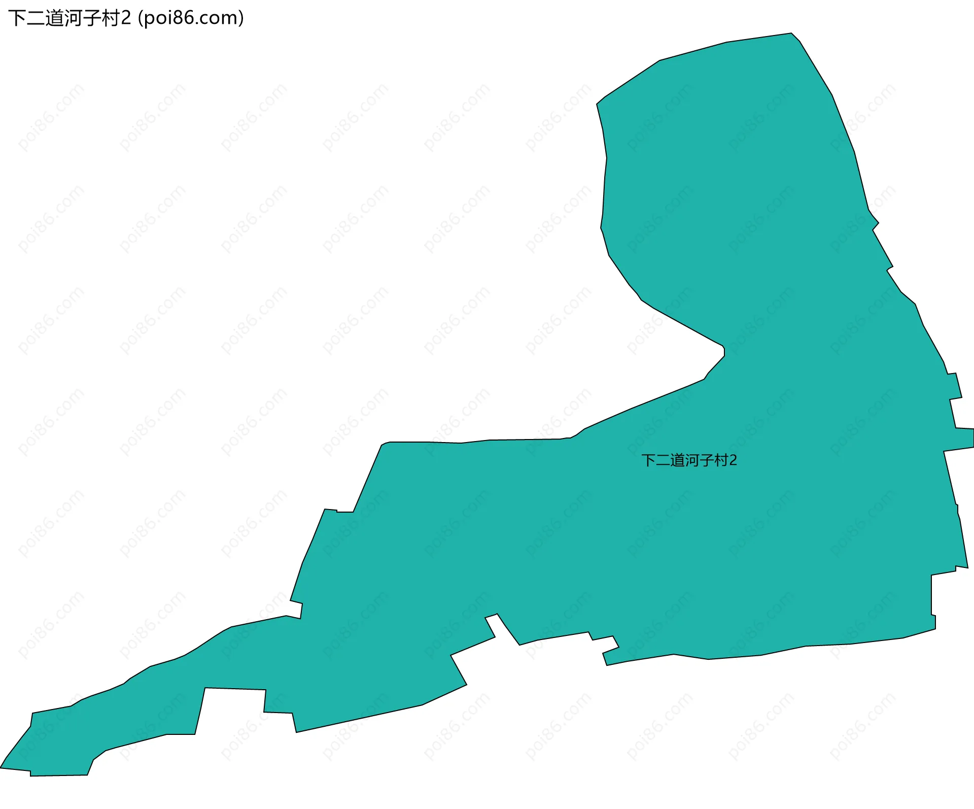 下二道河子村2边界地图