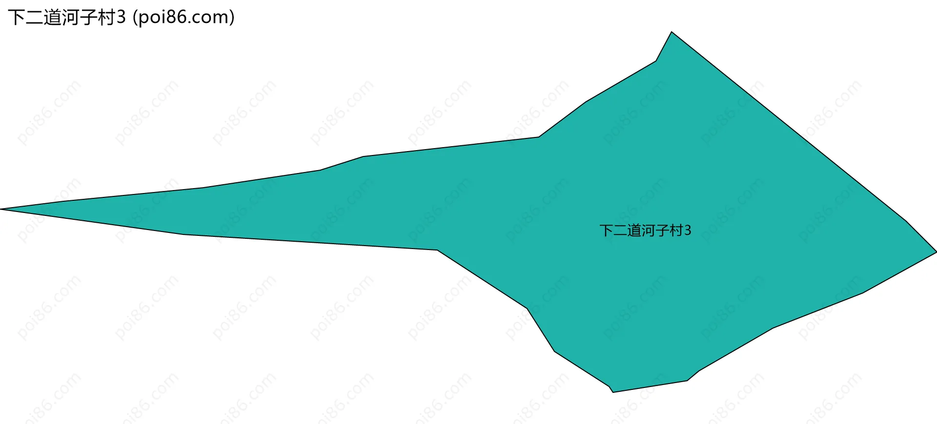 下二道河子村3边界地图