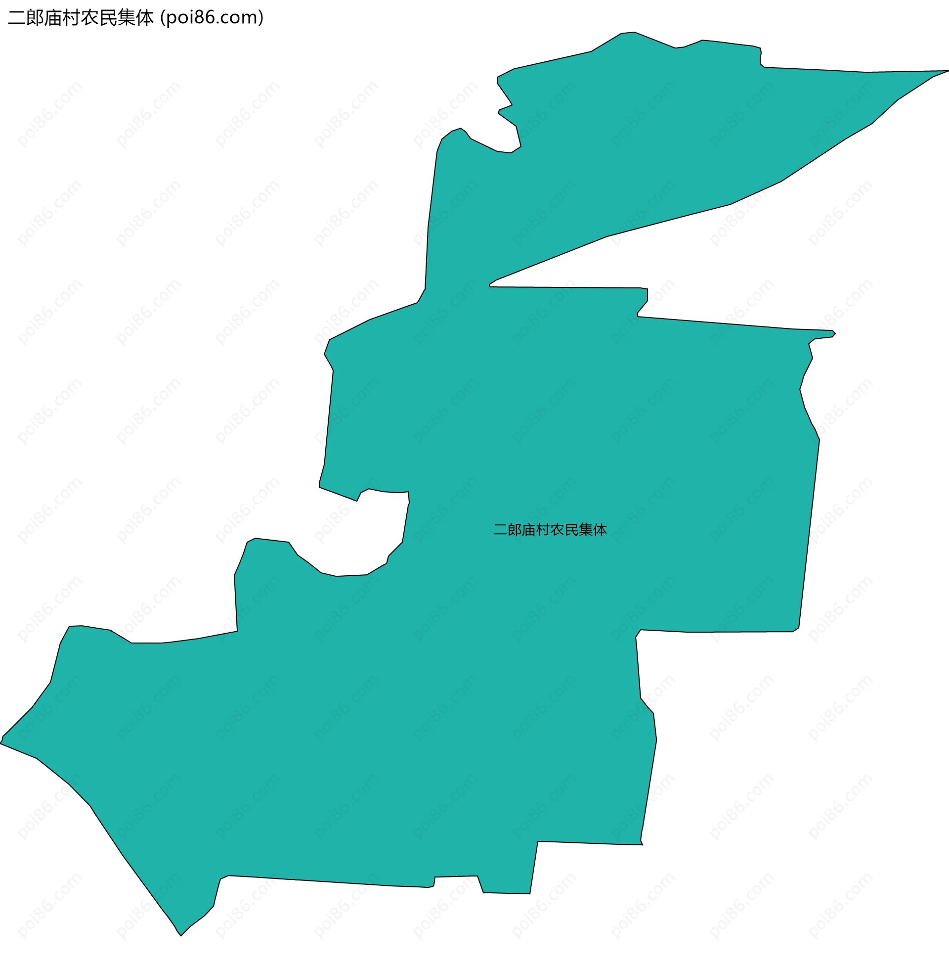 二郎庙村农民集体边界地图