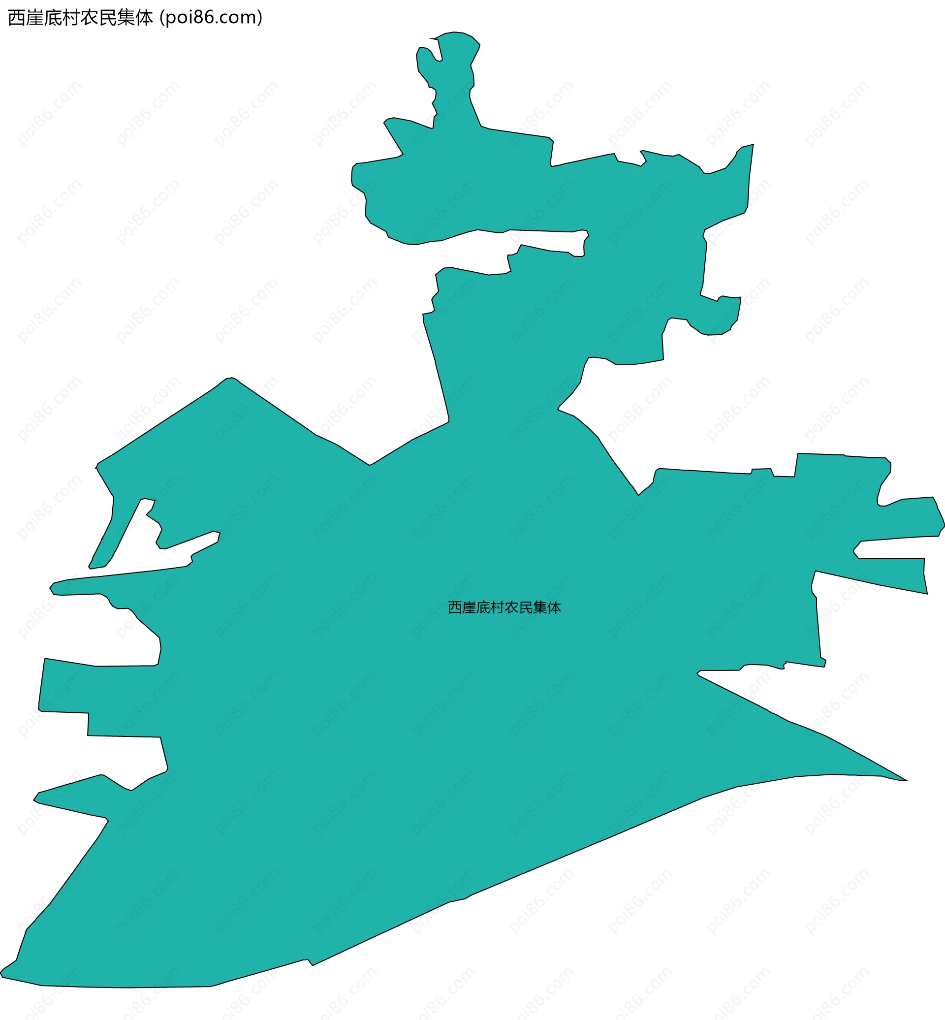 西崖底村农民集体边界地图