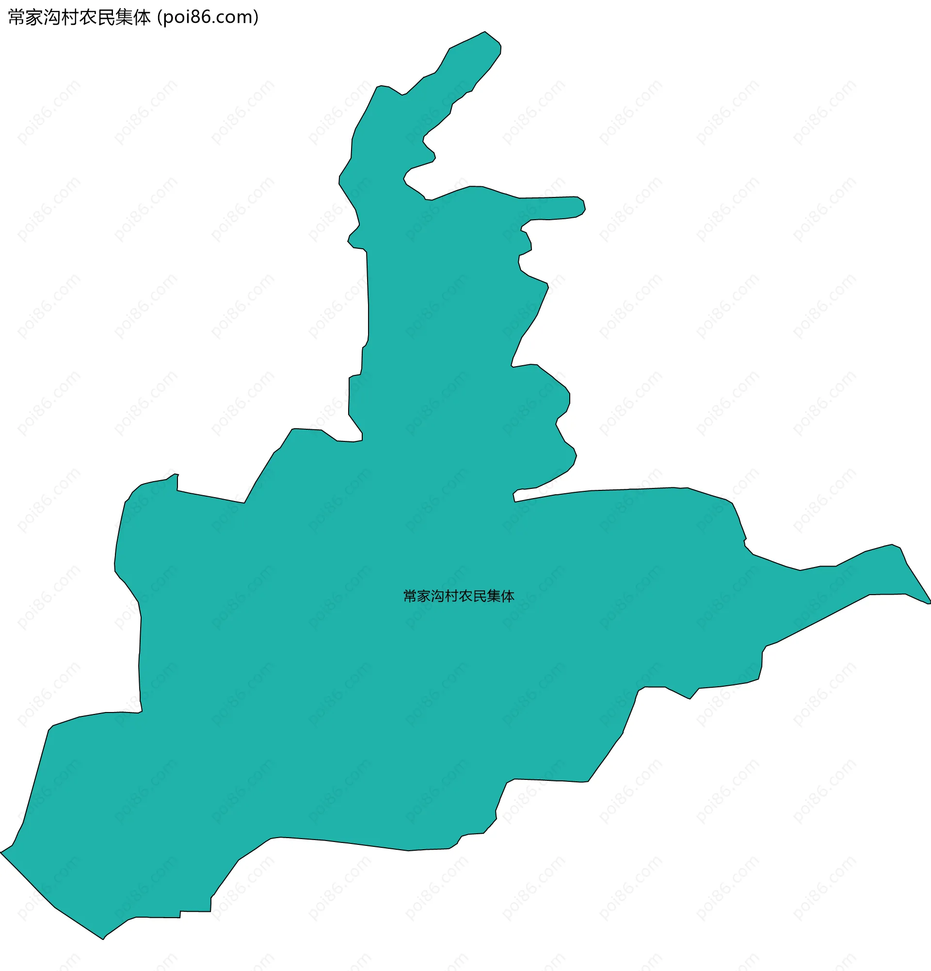 常家沟村农民集体边界地图