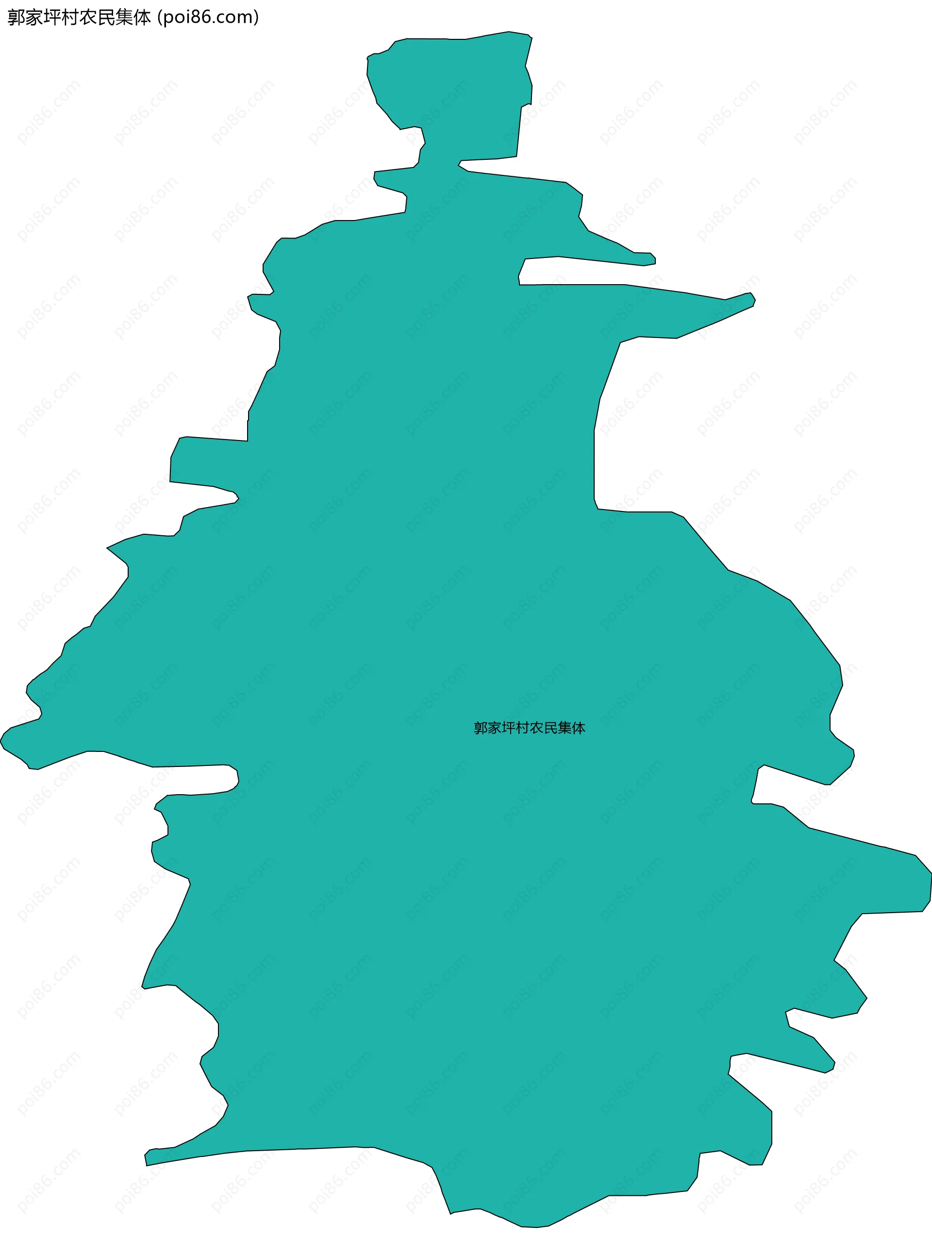 郭家坪村农民集体边界地图