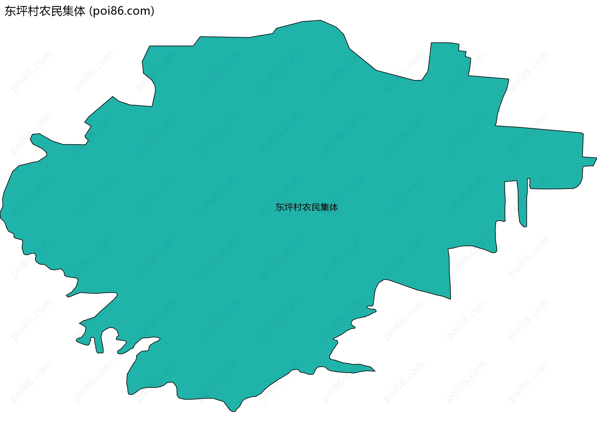 东坪村农民集体边界地图