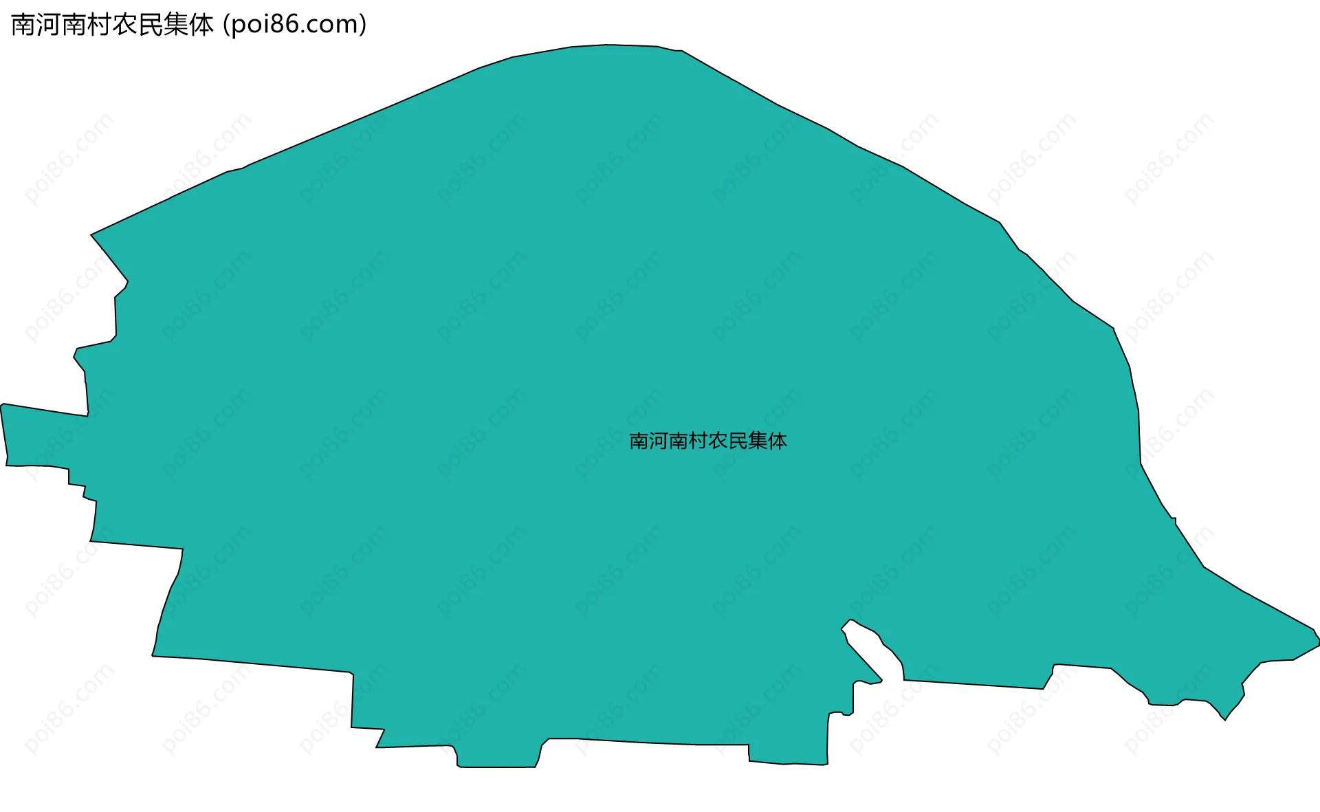 南河南村农民集体边界地图