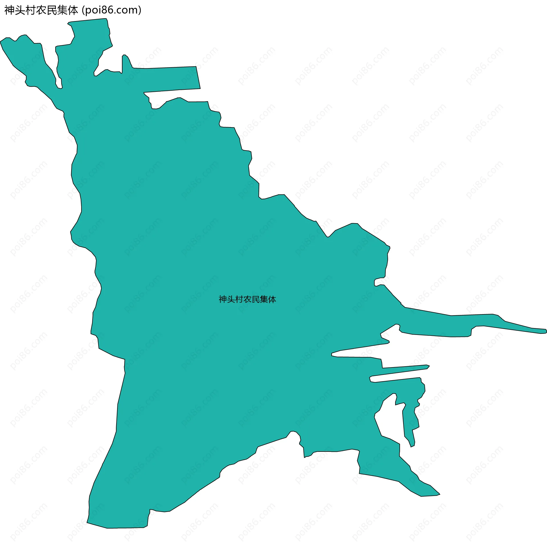 神头村农民集体边界地图