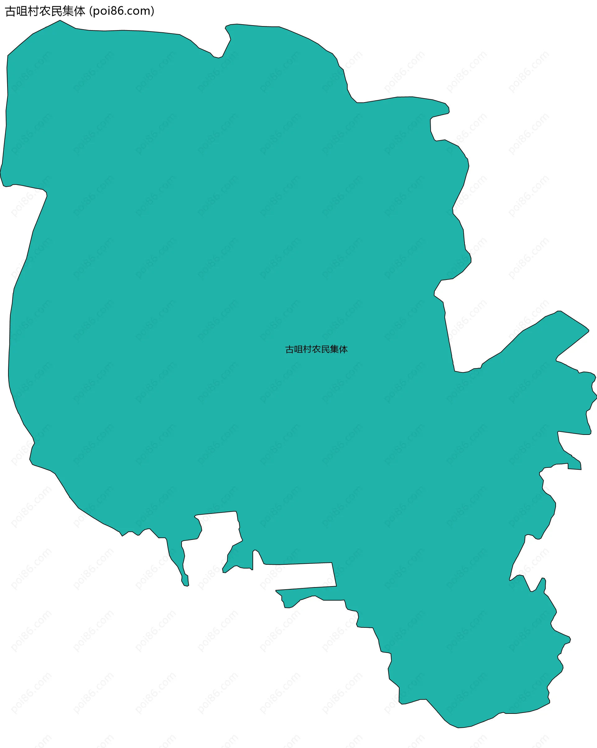 古咀村农民集体边界地图