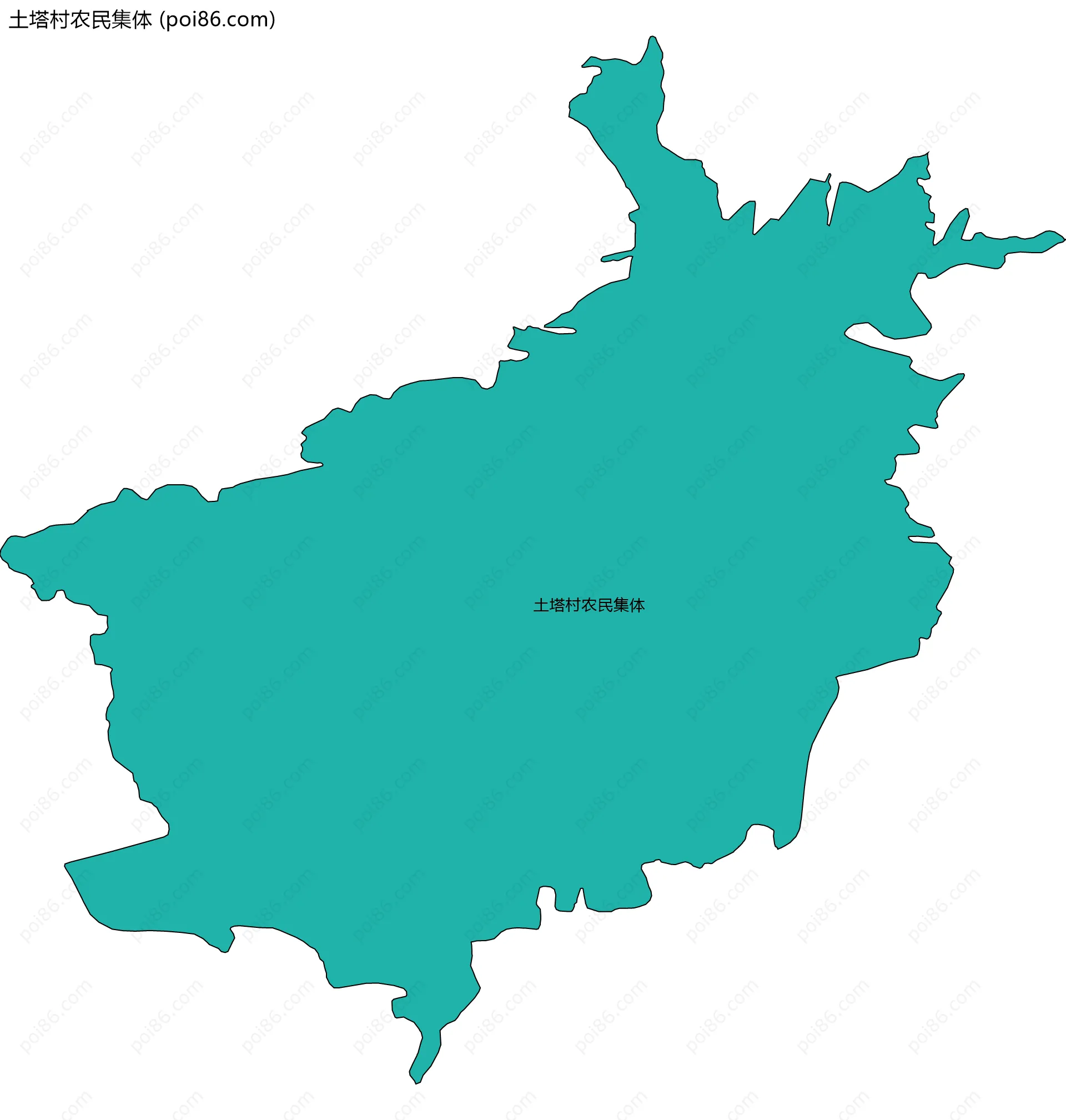土塔村农民集体边界地图
