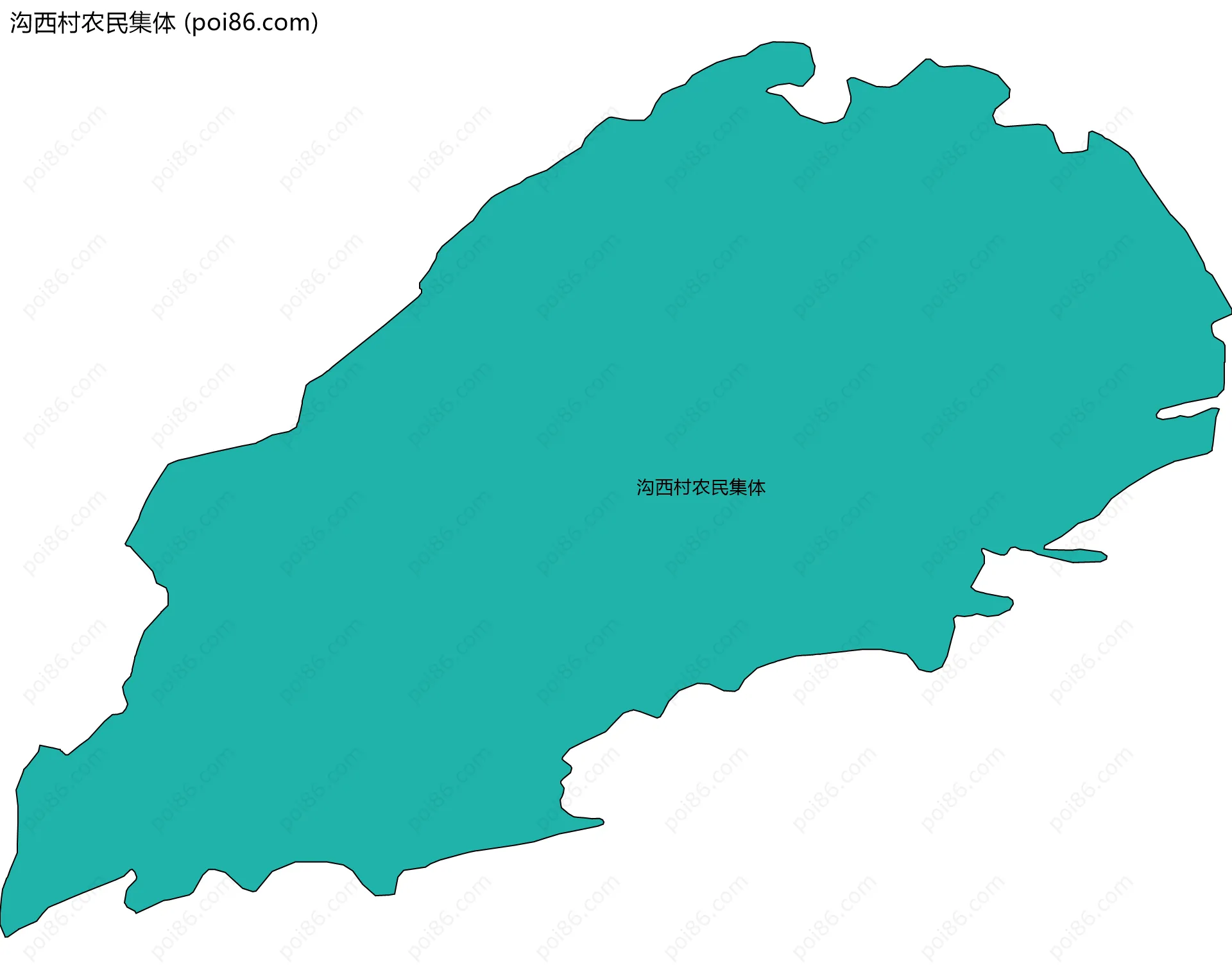 沟西村农民集体边界地图