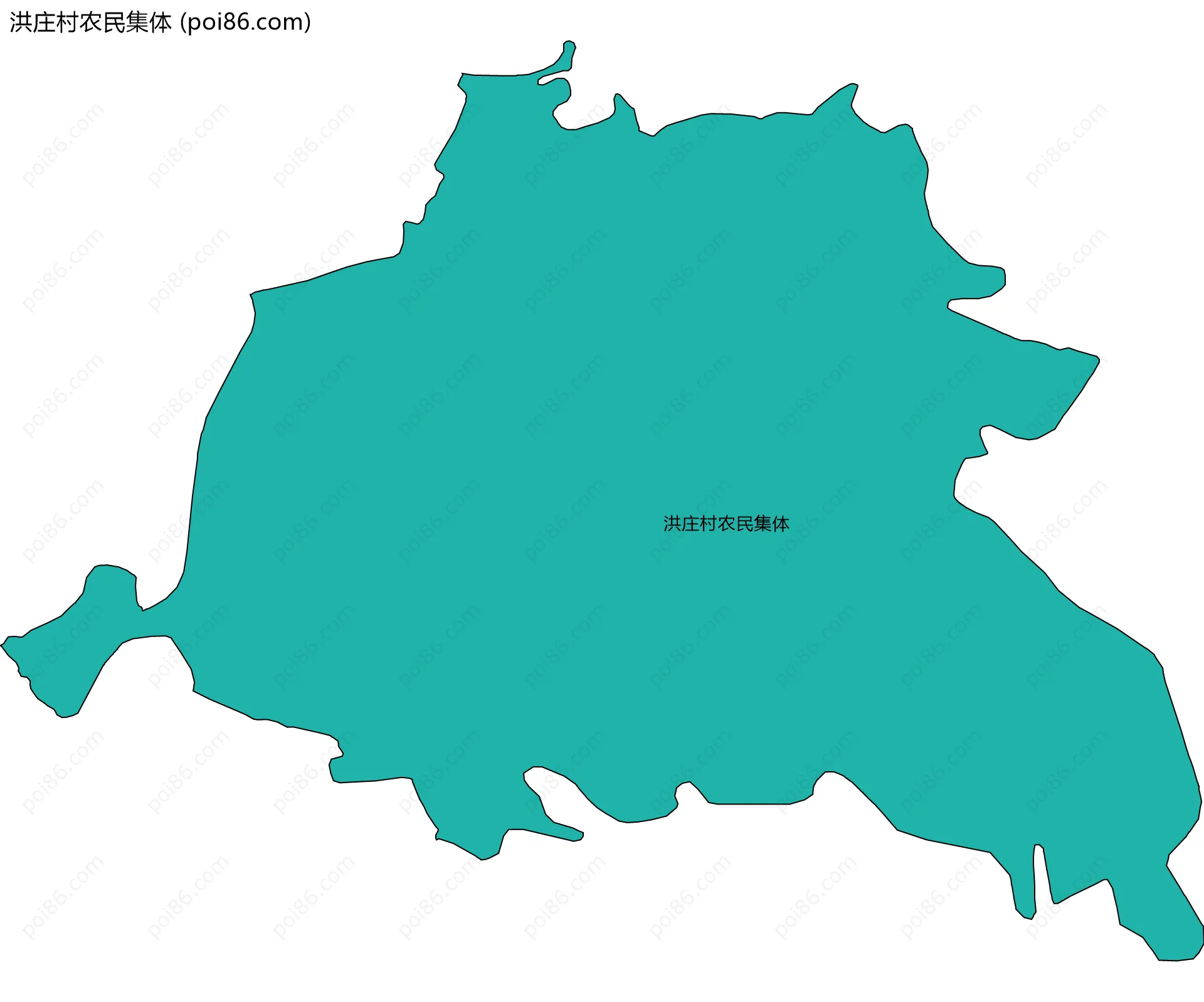 洪庄村农民集体边界地图