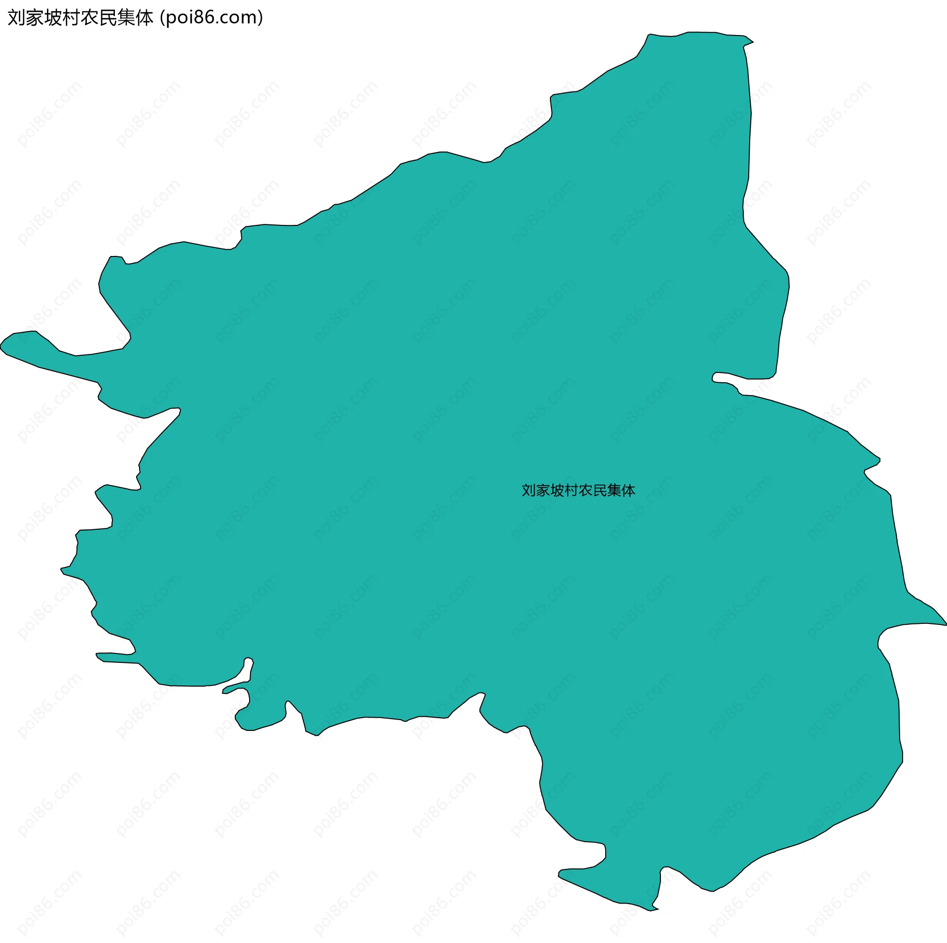 刘家坡村农民集体边界地图