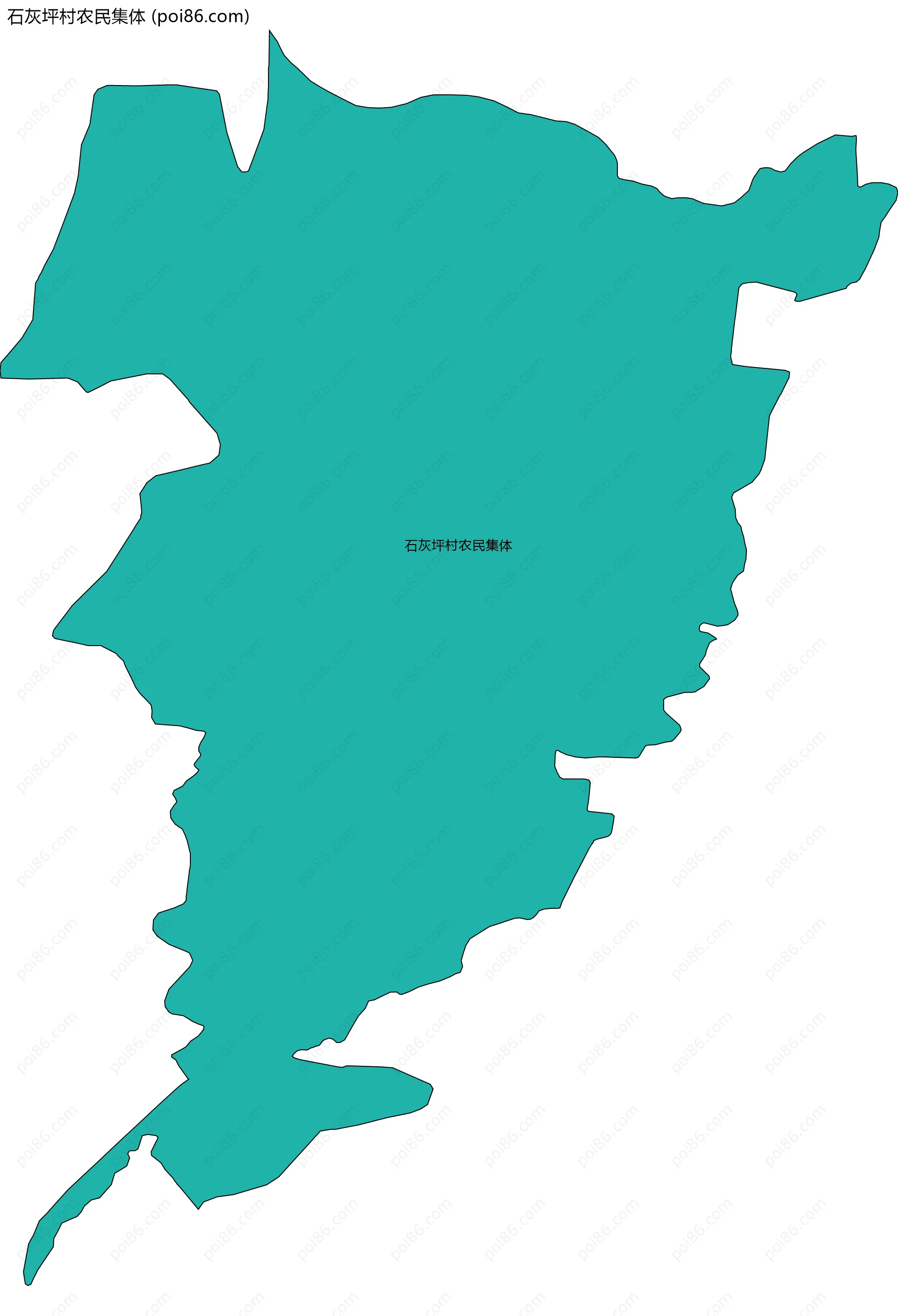 石灰坪村农民集体边界地图