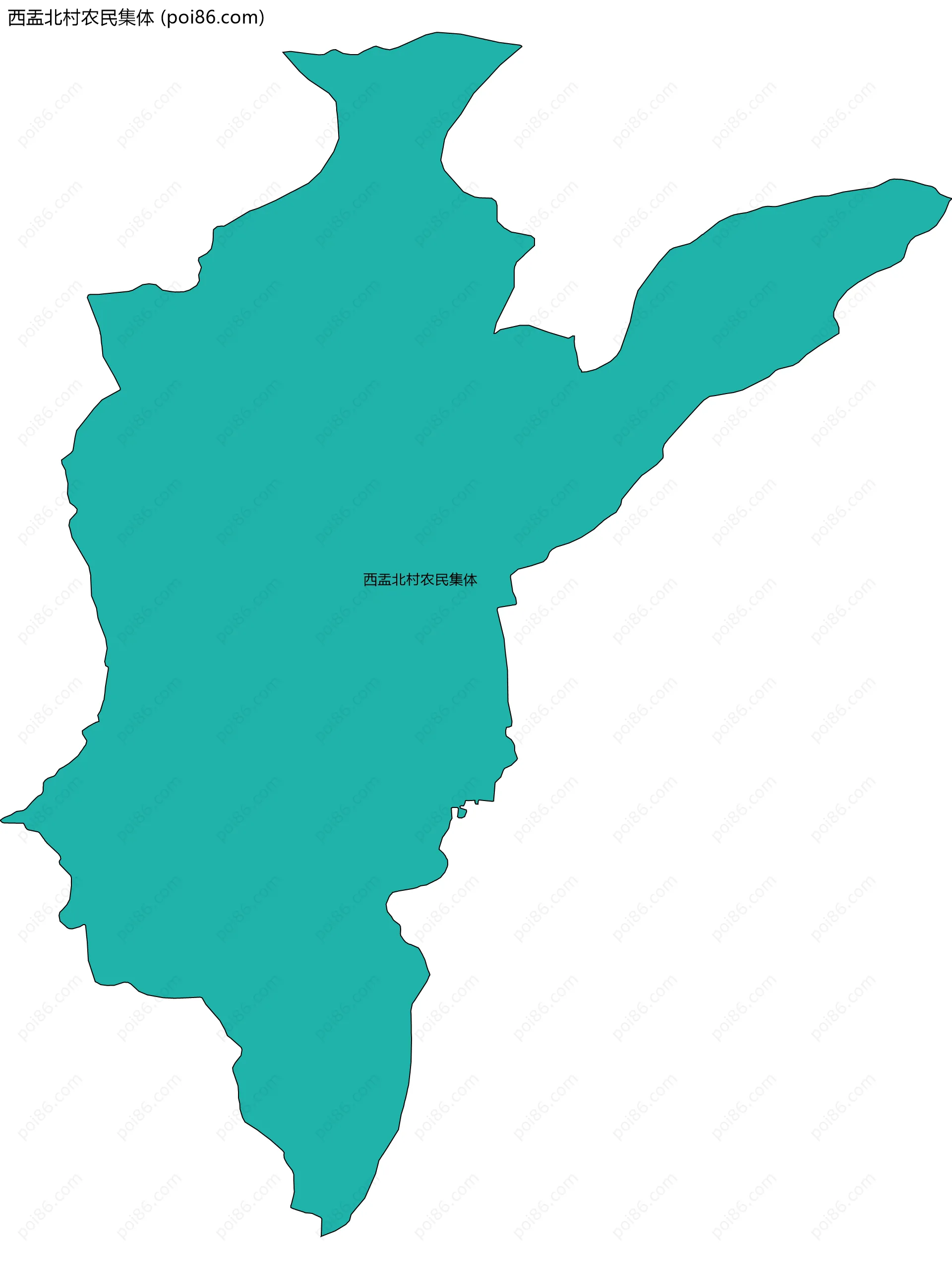 西盂北村农民集体边界地图