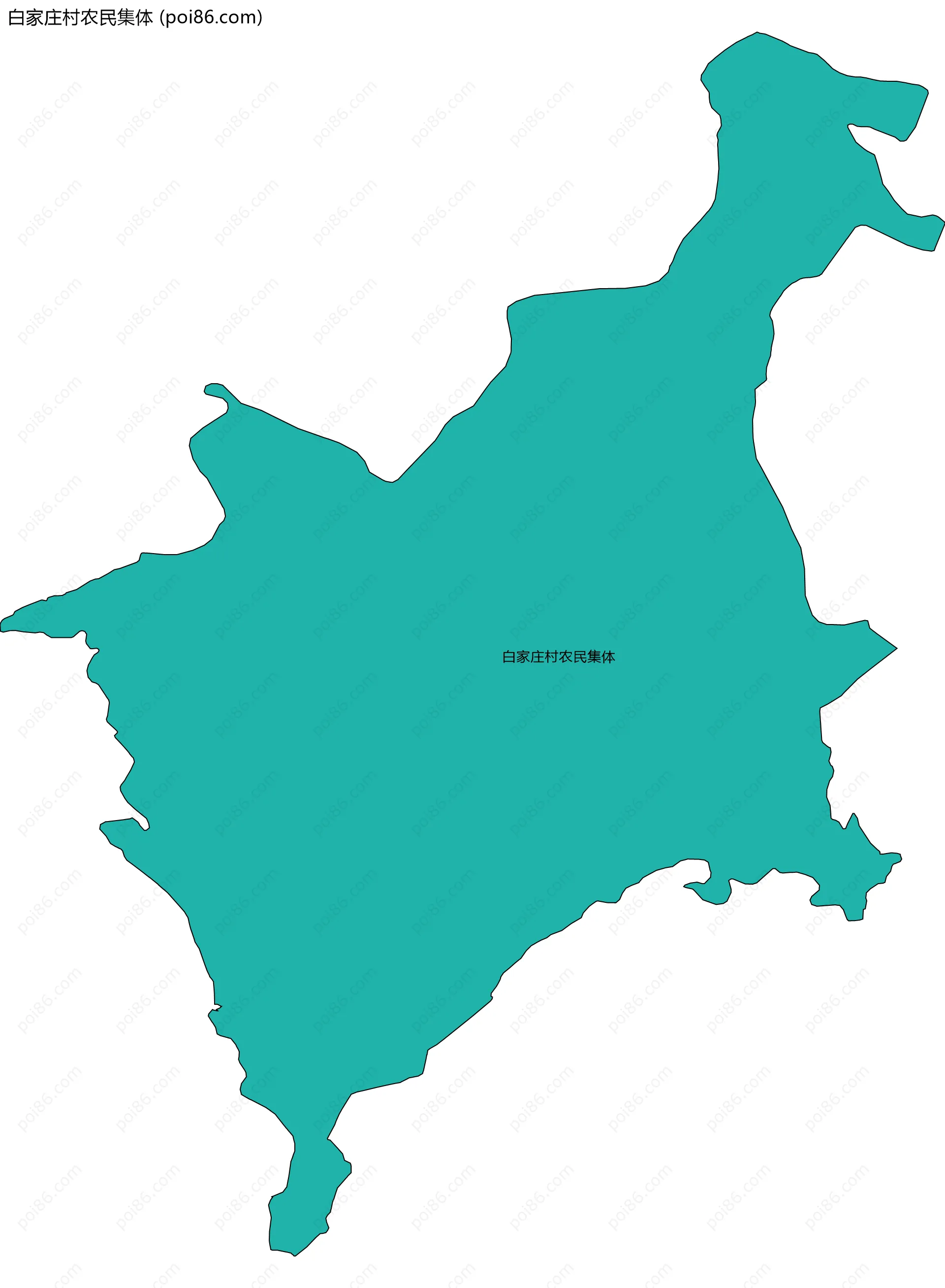白家庄村农民集体边界地图