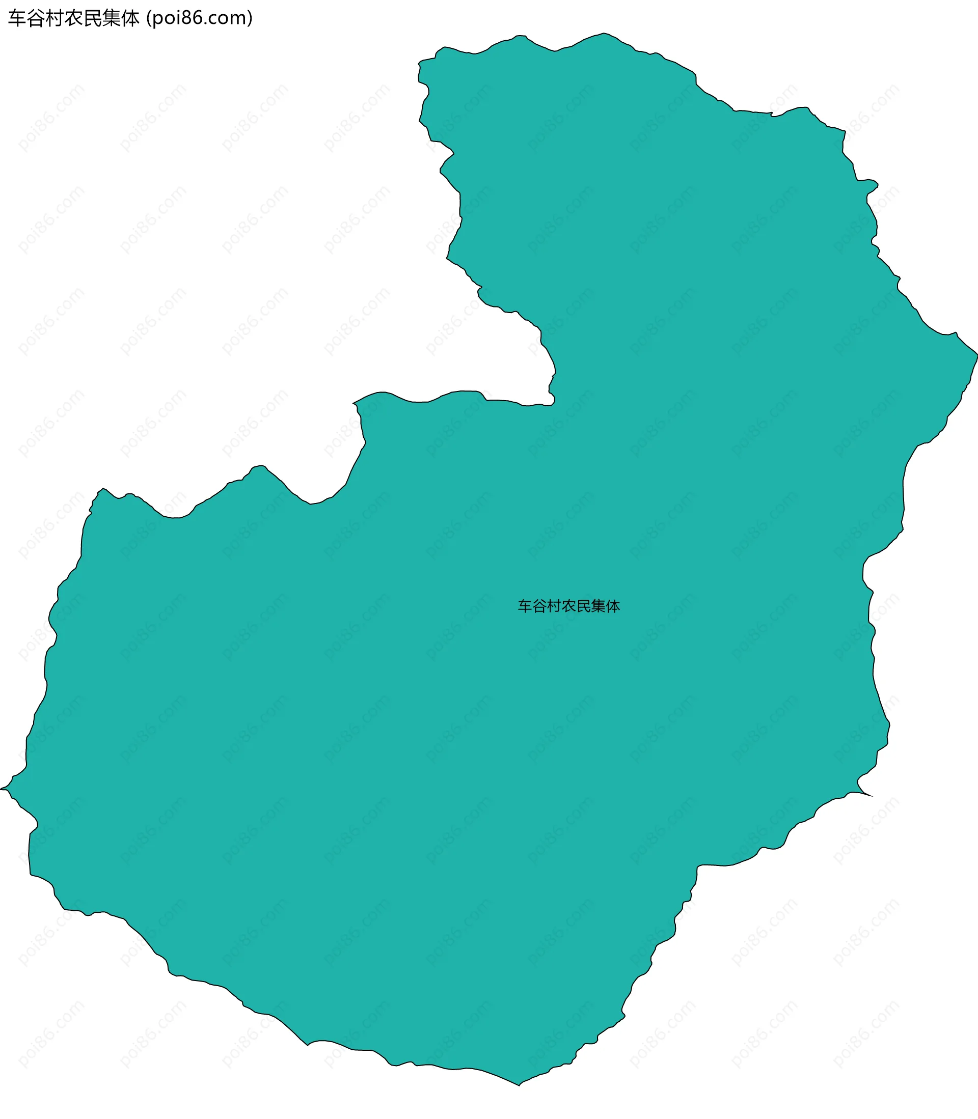 车谷村农民集体边界地图