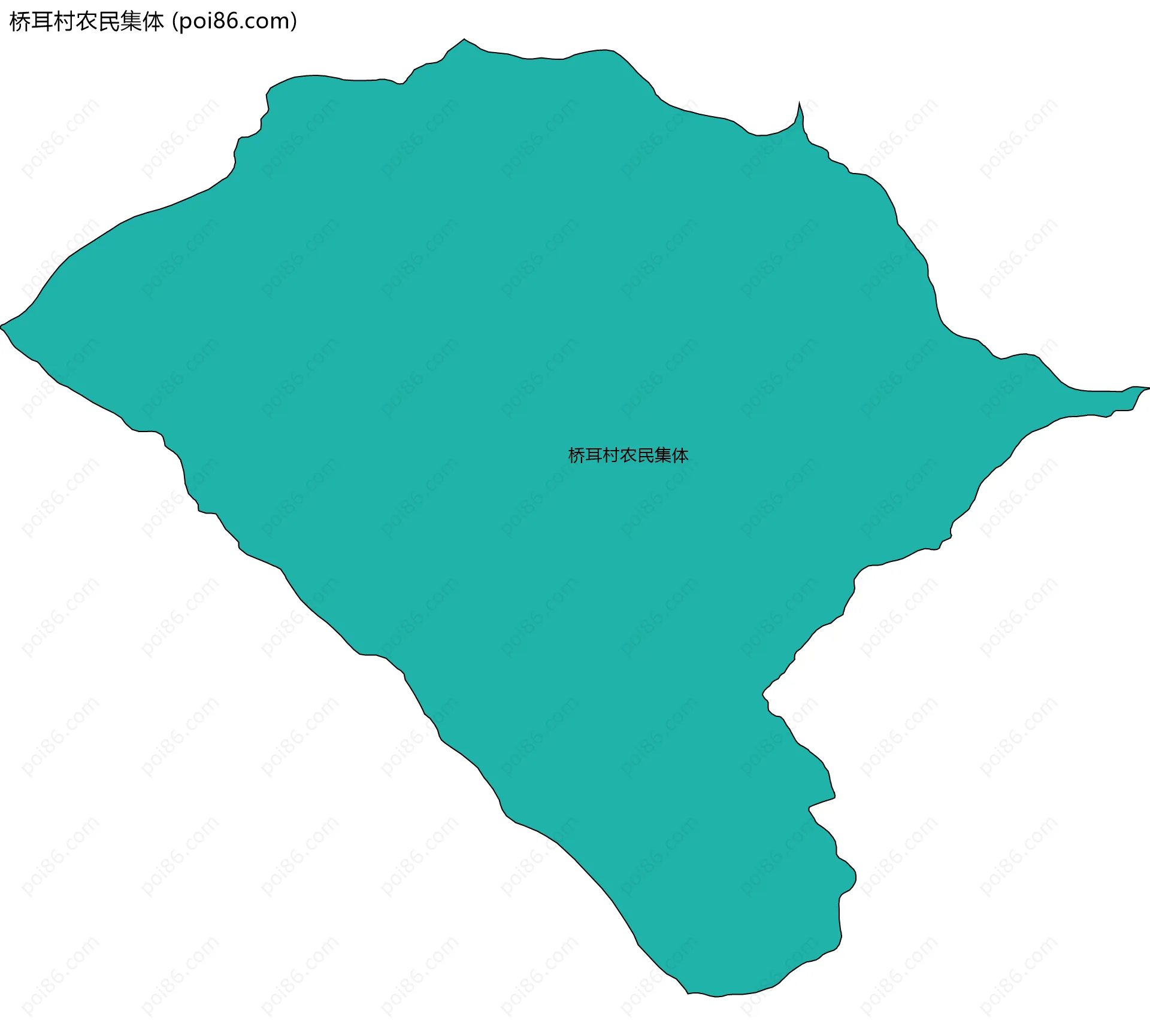 桥耳村农民集体边界地图