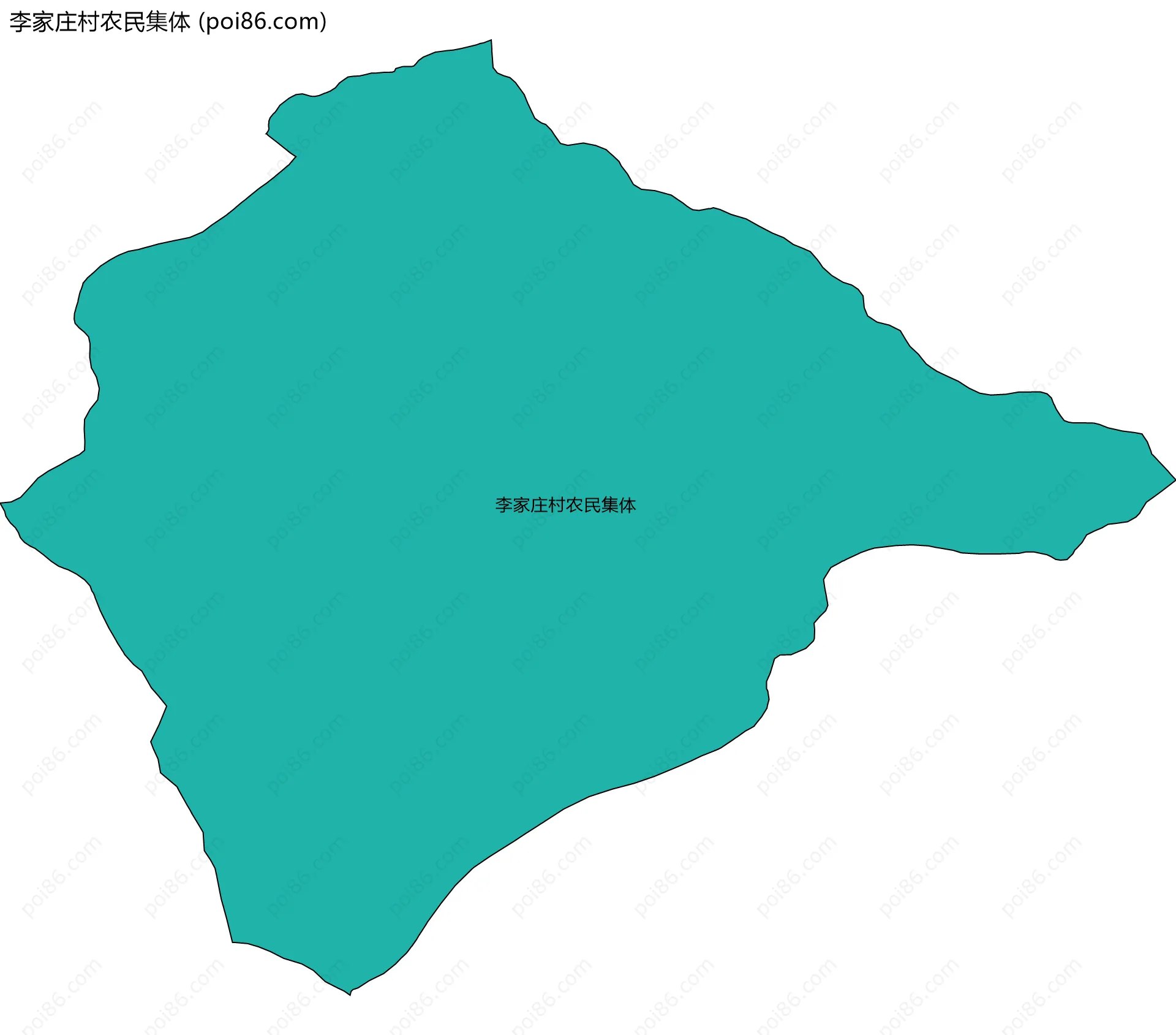 李家庄村农民集体边界地图