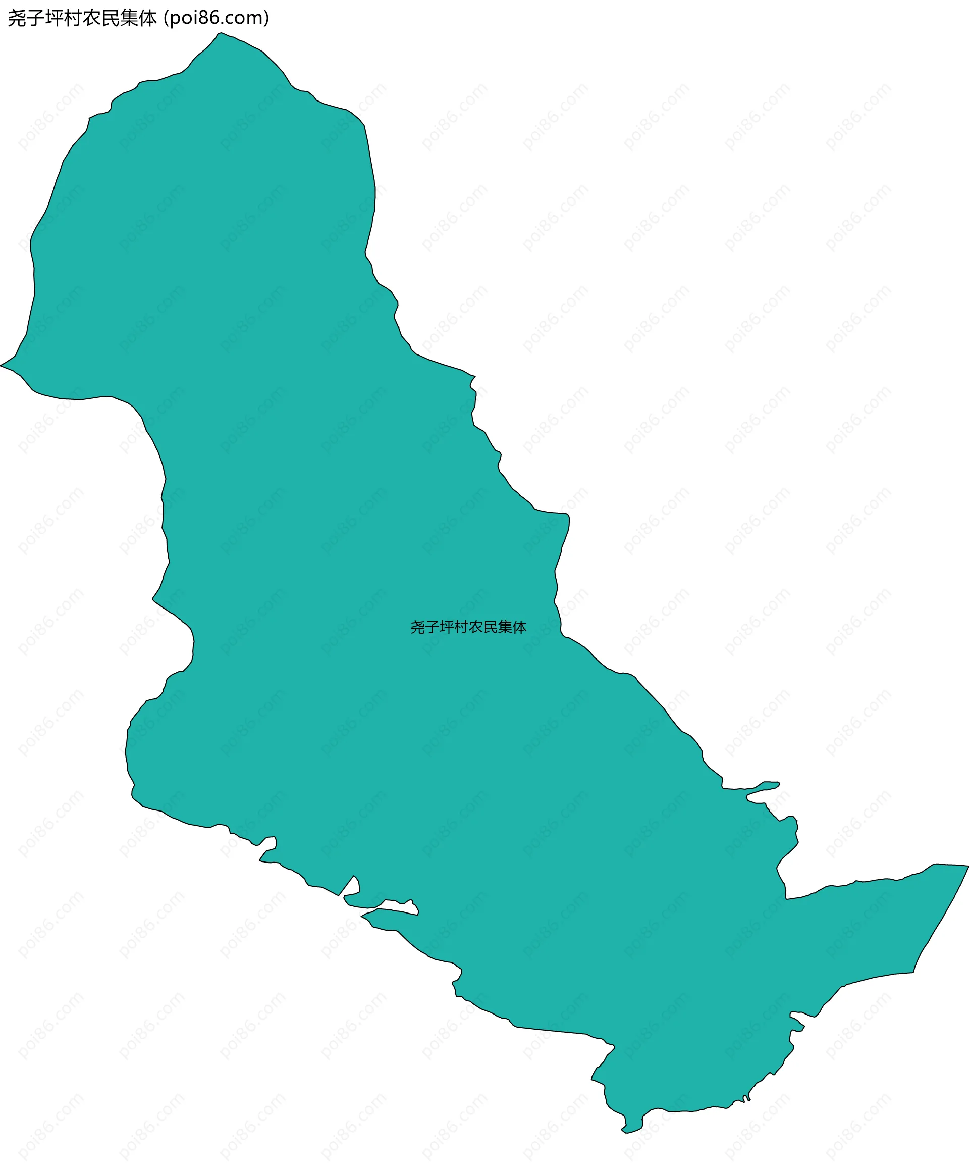 尧子坪村农民集体边界地图