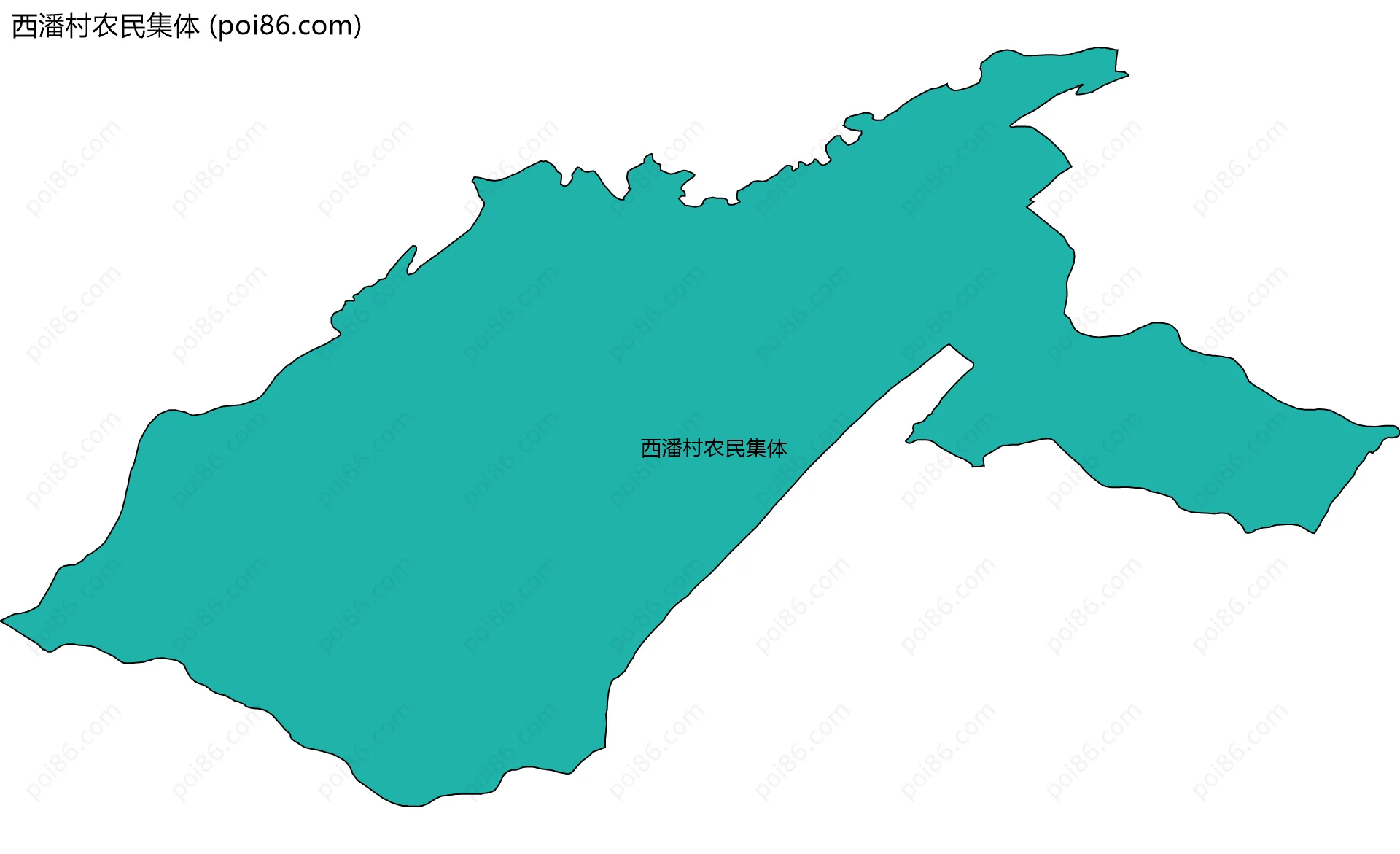 西潘村农民集体边界地图