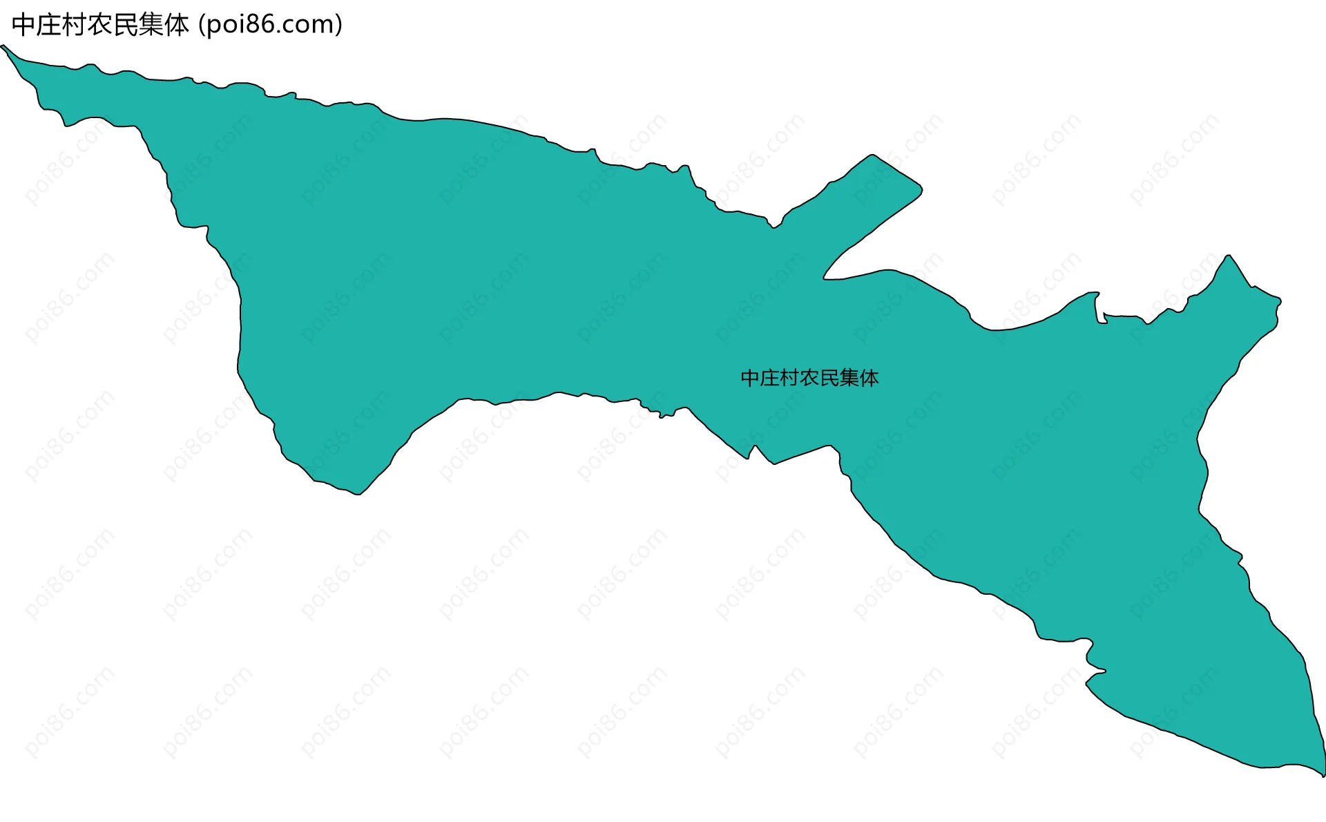 中庄村农民集体边界地图