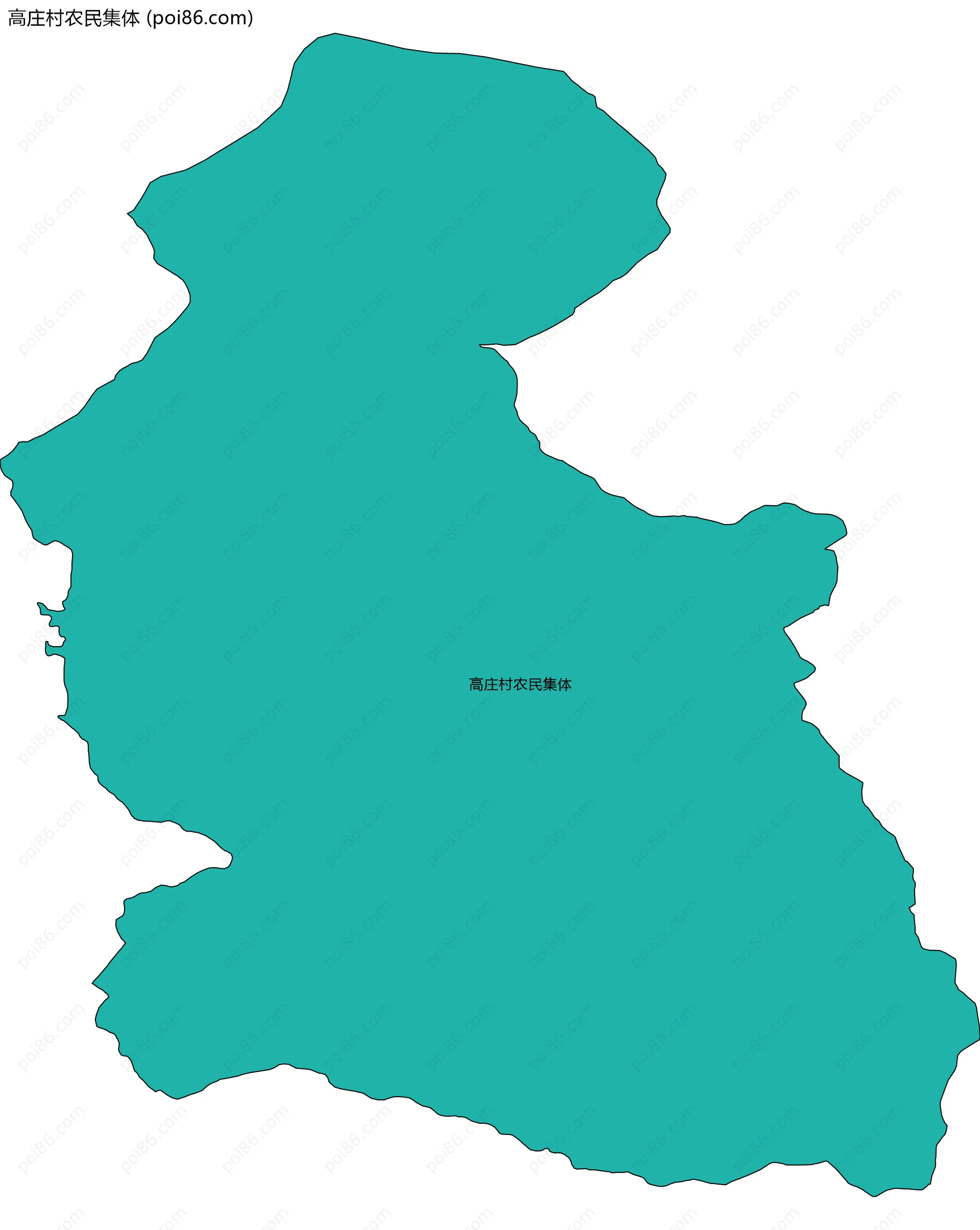 高庄村农民集体边界地图